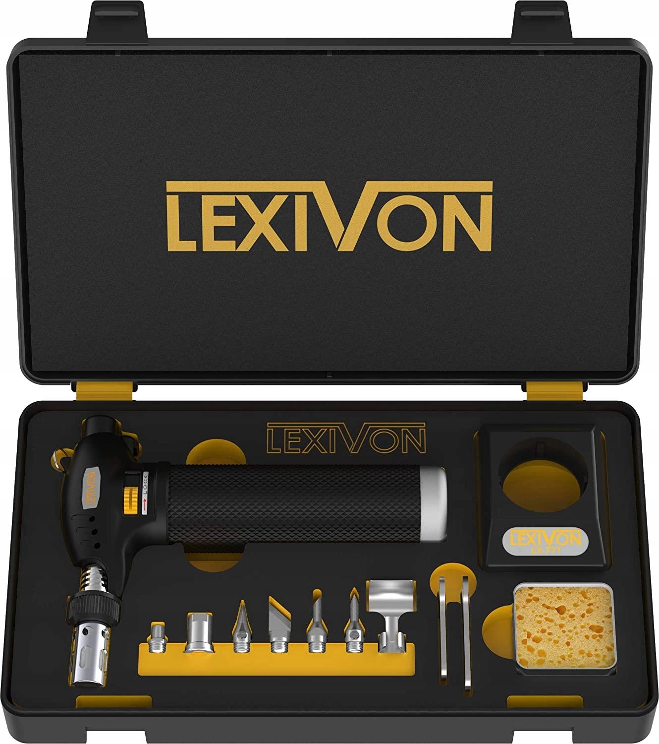 LEXIVON Butane Torch Multi-function Kit Premium Self-Igniting Soldering Station