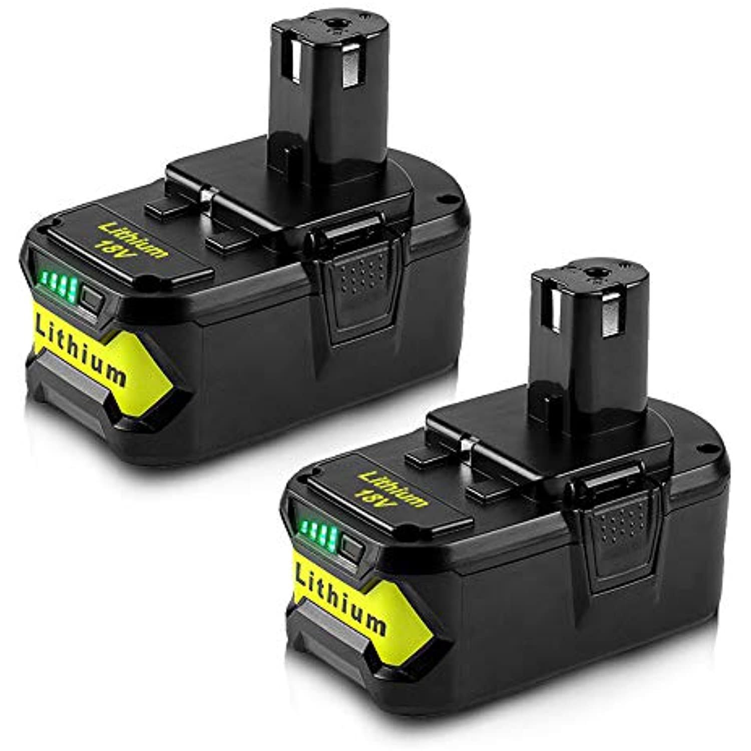 Ferryboat 2Pack P108 6.5Ah Replacement for Ryobi 18V Battery Compatible with Ryobi 18Volt Lithium-Ion Plus P102 P103 P104 P105 P107 P109 P190 P191