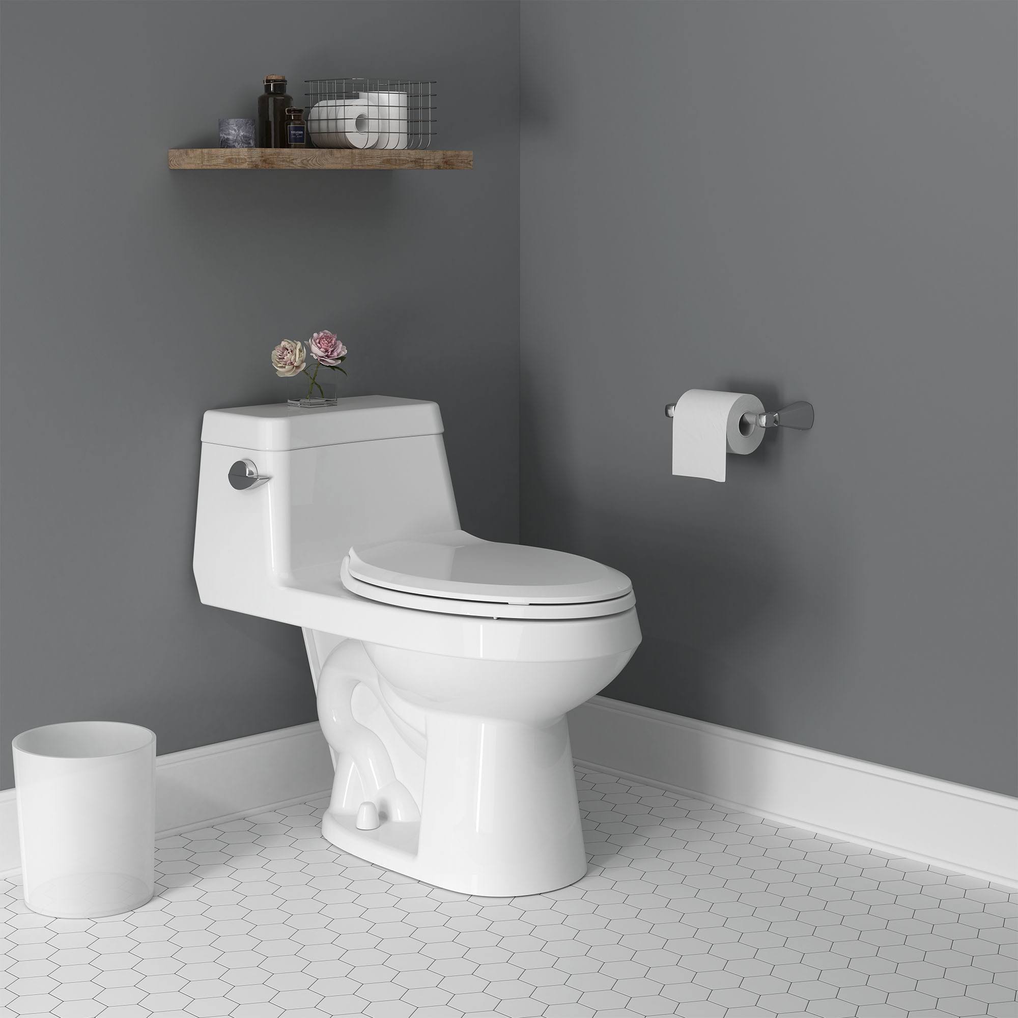 American Standard 2961A104SC.020 Colony 1.28 GPF Elongated One Piece Toilet, White