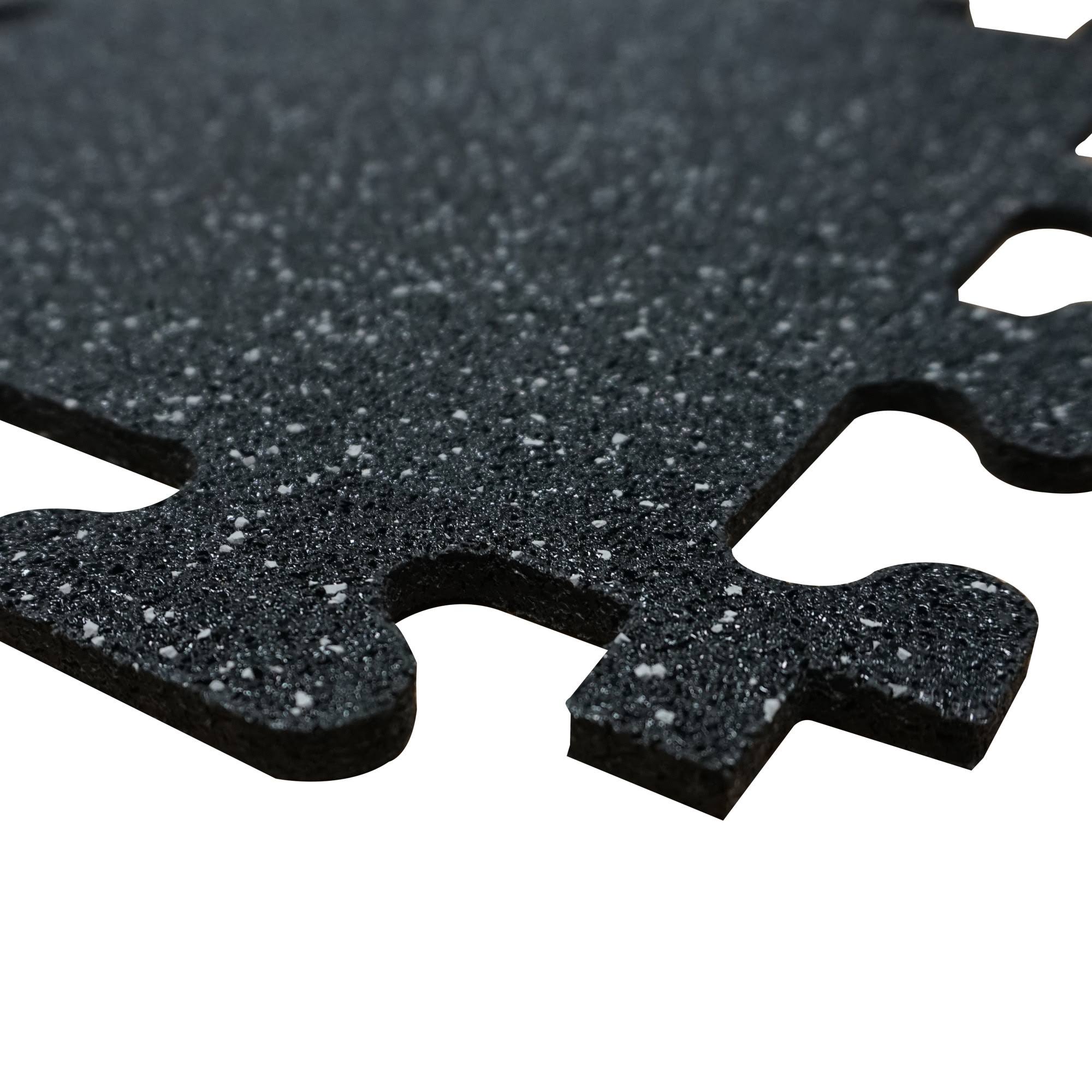 Fanmats 12-in W x 12-in L x 0.25-in T Interlocking Rubber Gym Floor Tile (12-sq ft) (12-Pack) in Black | 33623