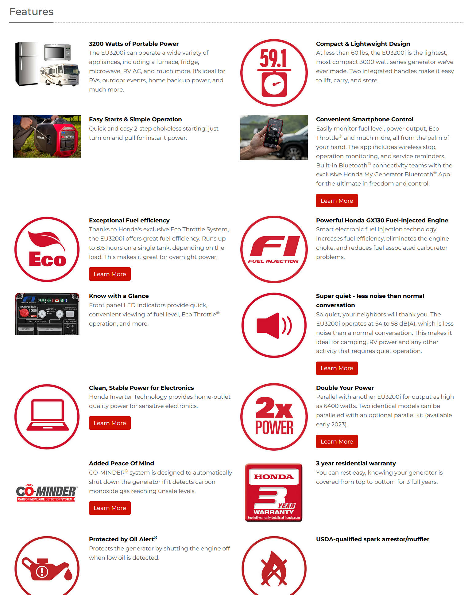 Honda Inverter Generator 3200-Watt Inverter Generator | EU3200i