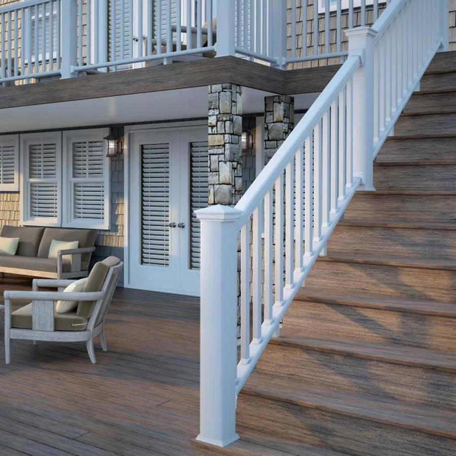 Deckorators Grab and Go 6-ft x 2.75-in x 36-in White Composite Deck Stair Rail Kit | 346701