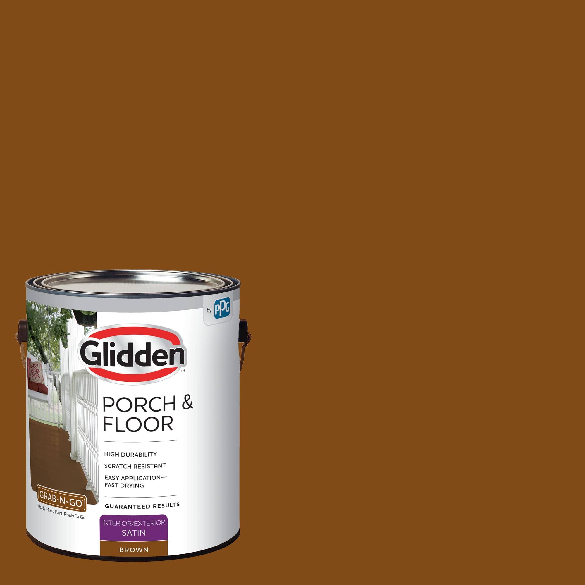 Glidden Porch & Floor Paint Satin Finish Brown 1 Gallon
