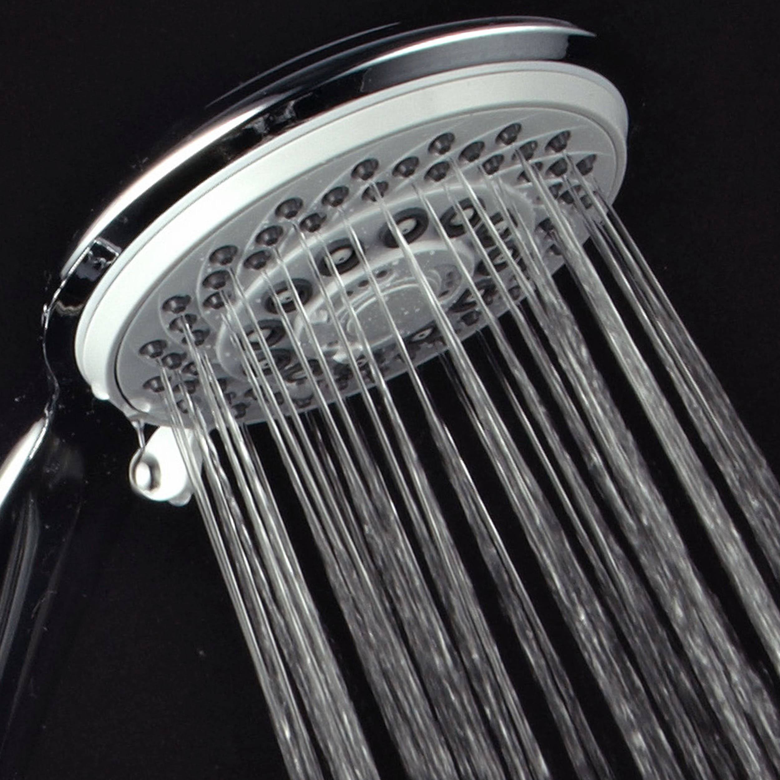 HotelSpa Instant-Mount Drill-Free Height/Angle Adjustable 30-Setting SpiralFlo 3-Way Shower Head / Handheld Showerhead Slide Bar