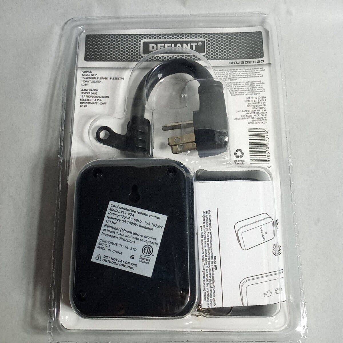 Defiant Wireless Indoor/Outdoor Remote Control