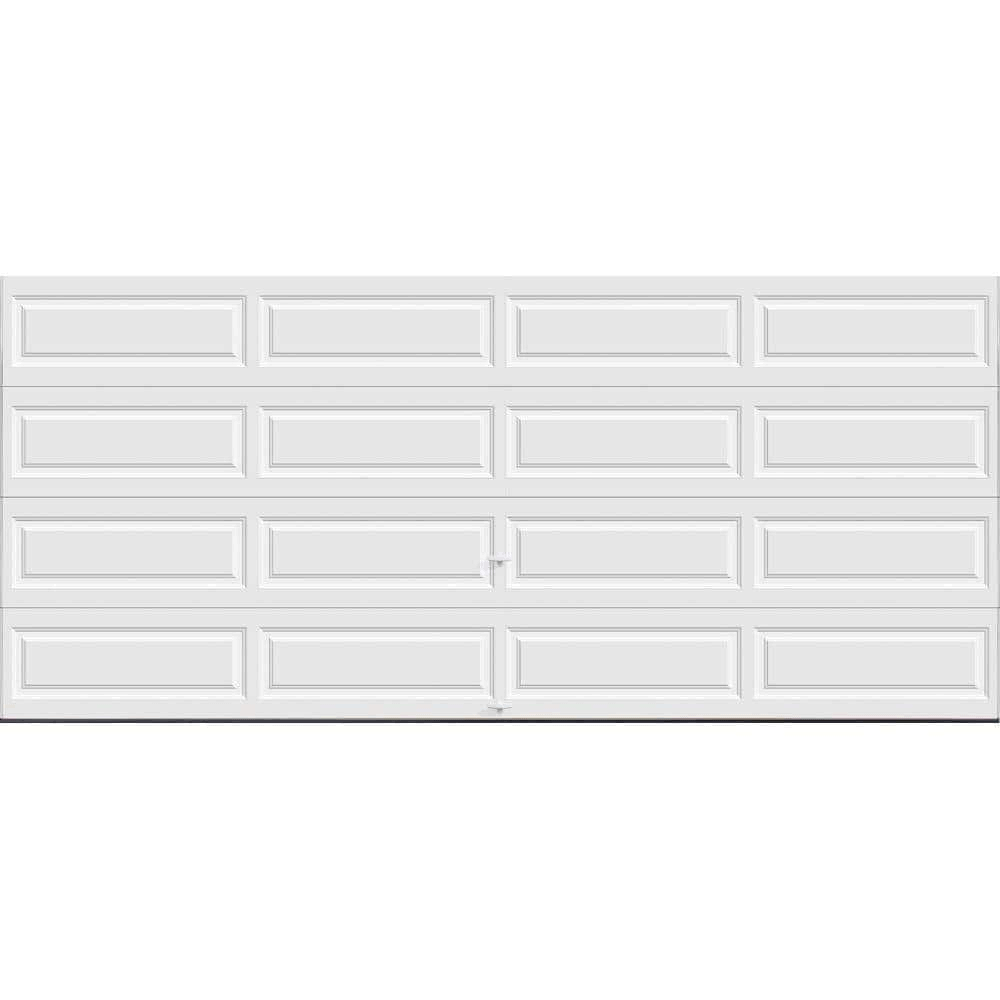 Clopay Classic Collection 16 ft. x 7 ft. 12.9 R-Value Intellicore Insulated Solid White Garage Door 111158