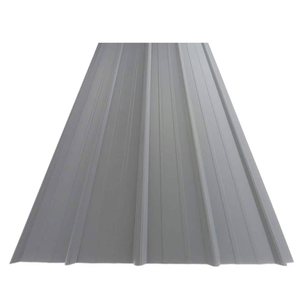 Gibraltar Building Products 14 ft. SM-Rib Galvalume Steel 29-Gauge Roof/Siding Panel in Gray 987630
