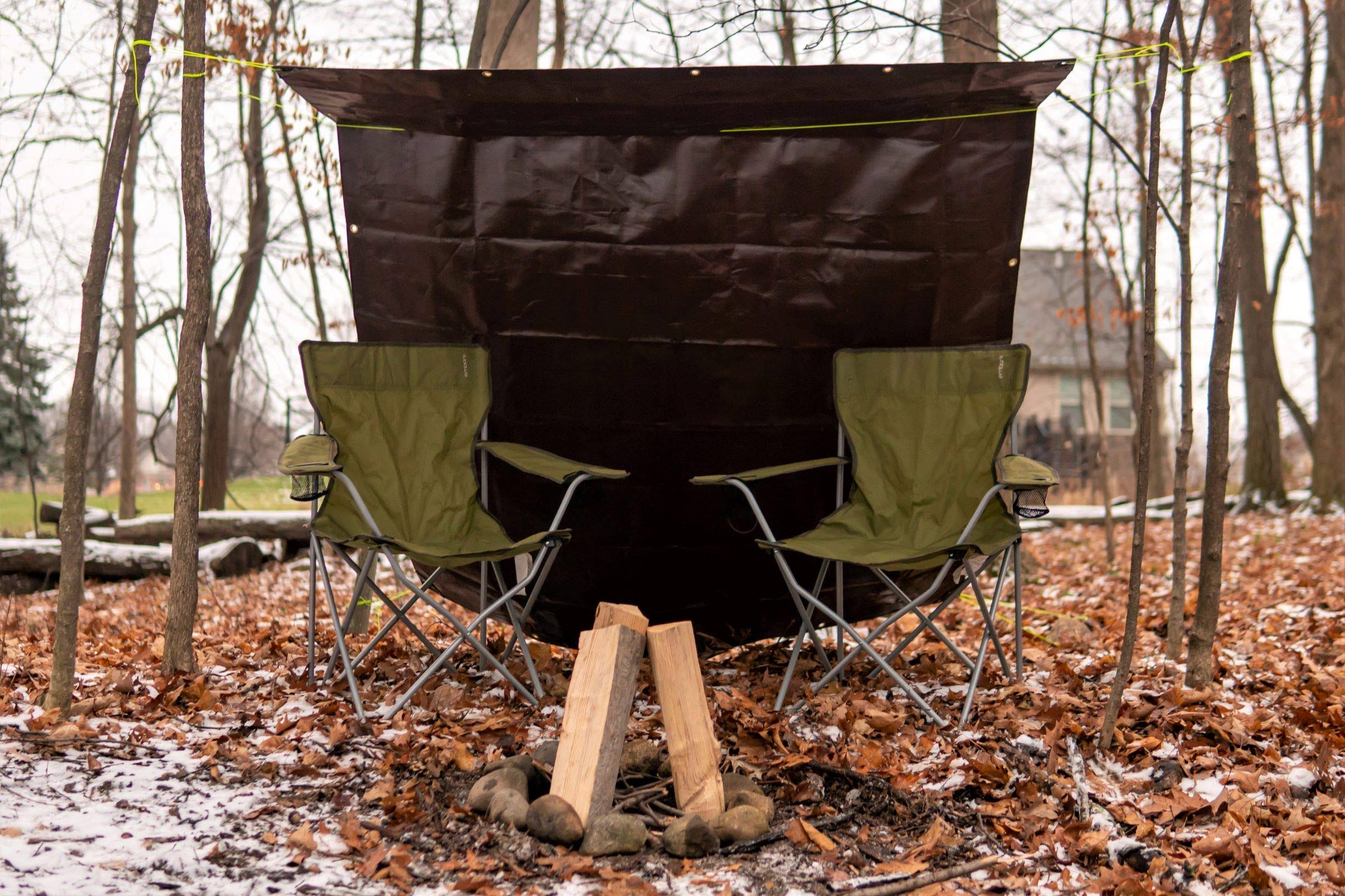 WHITEDUCK Super Heavy Duty Poly Tarp Cover 16 Mil & 10 Mil with Grommets and Reinforced Edges (Brown, White & Silver Black) (Brown- 16 mil, 10' x 20