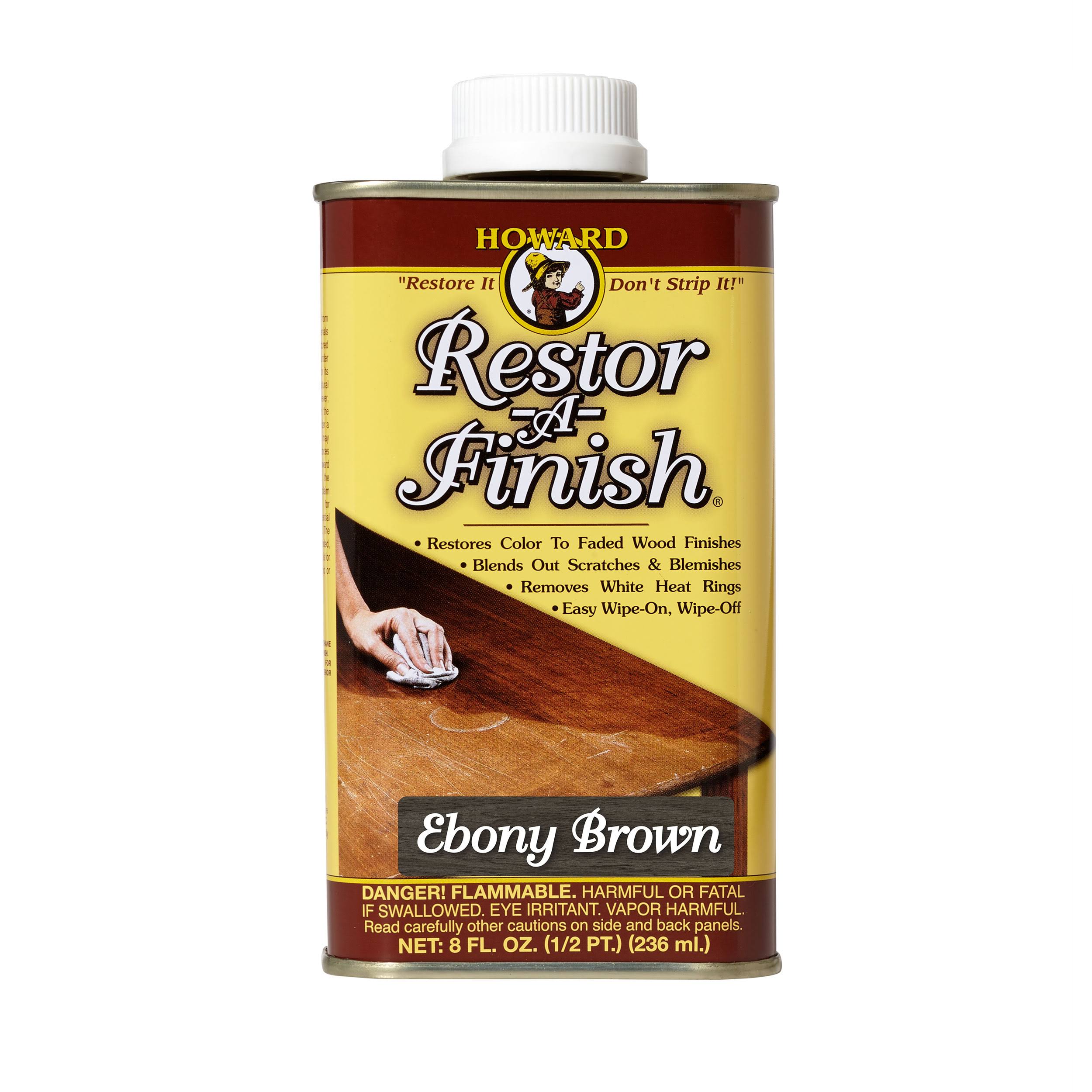 Howard RF8 Products Restor-A-Finish, 8 oz, Ebony Brown, 8 Fluid Ounces