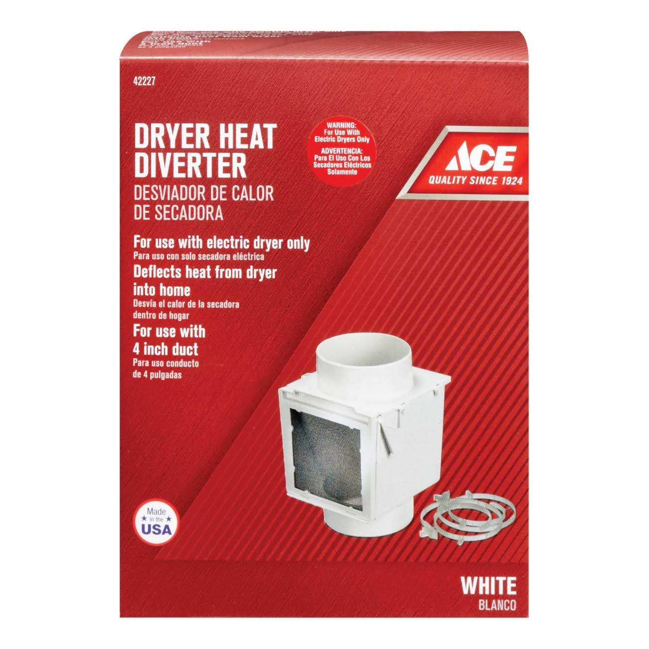Ace 4 in. Dia. Heat Diverter White