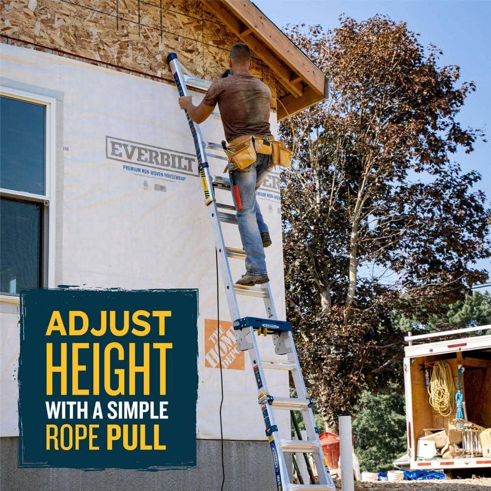 Werner ALMP-24IAA 24 ft. Reach Aluminum Multi-Max Pro Multi-Position Ladder, 375 lbs. Load Capacity Type IAA Duty Rating