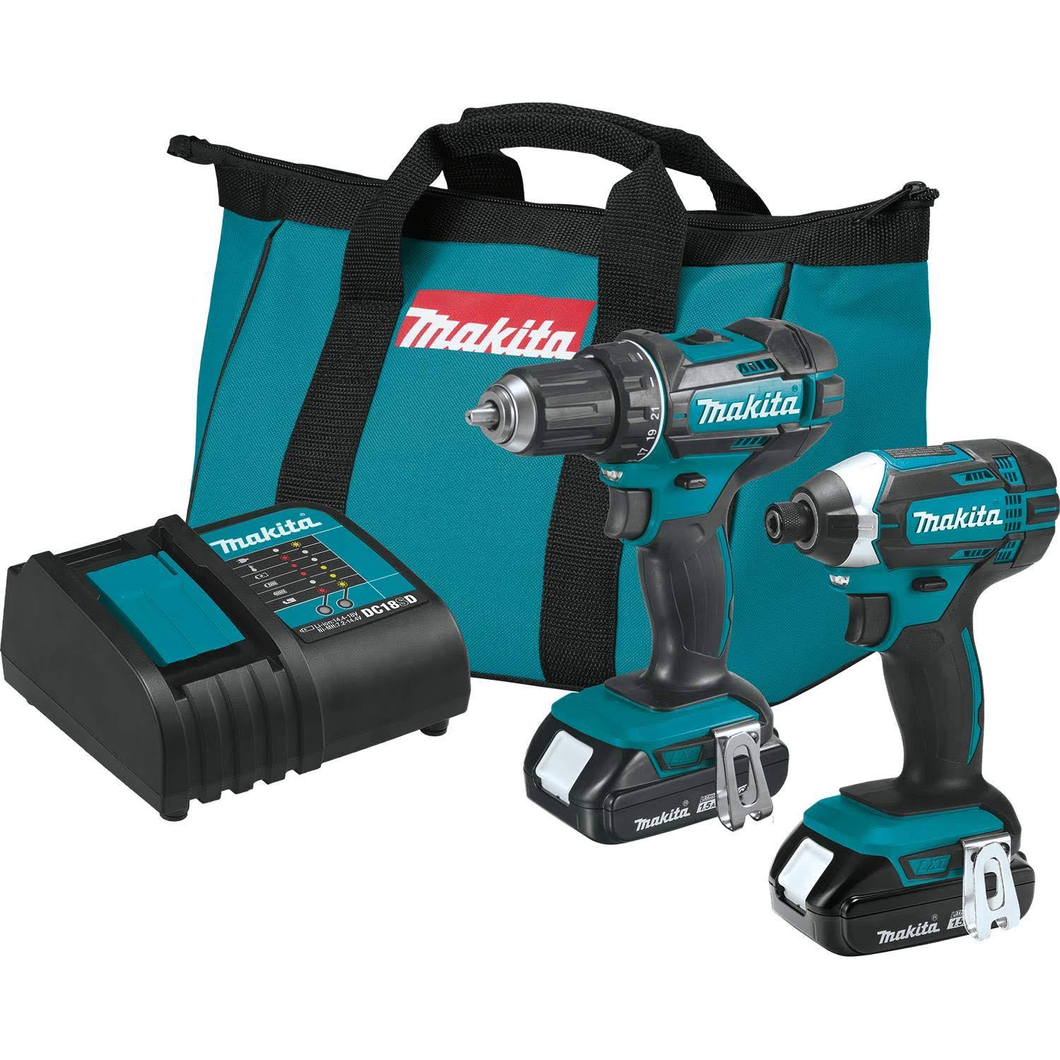 Makita (ct225syx)- 18V LXT Lithium-Ion Compact Drill & Impact Driver Combo Kit