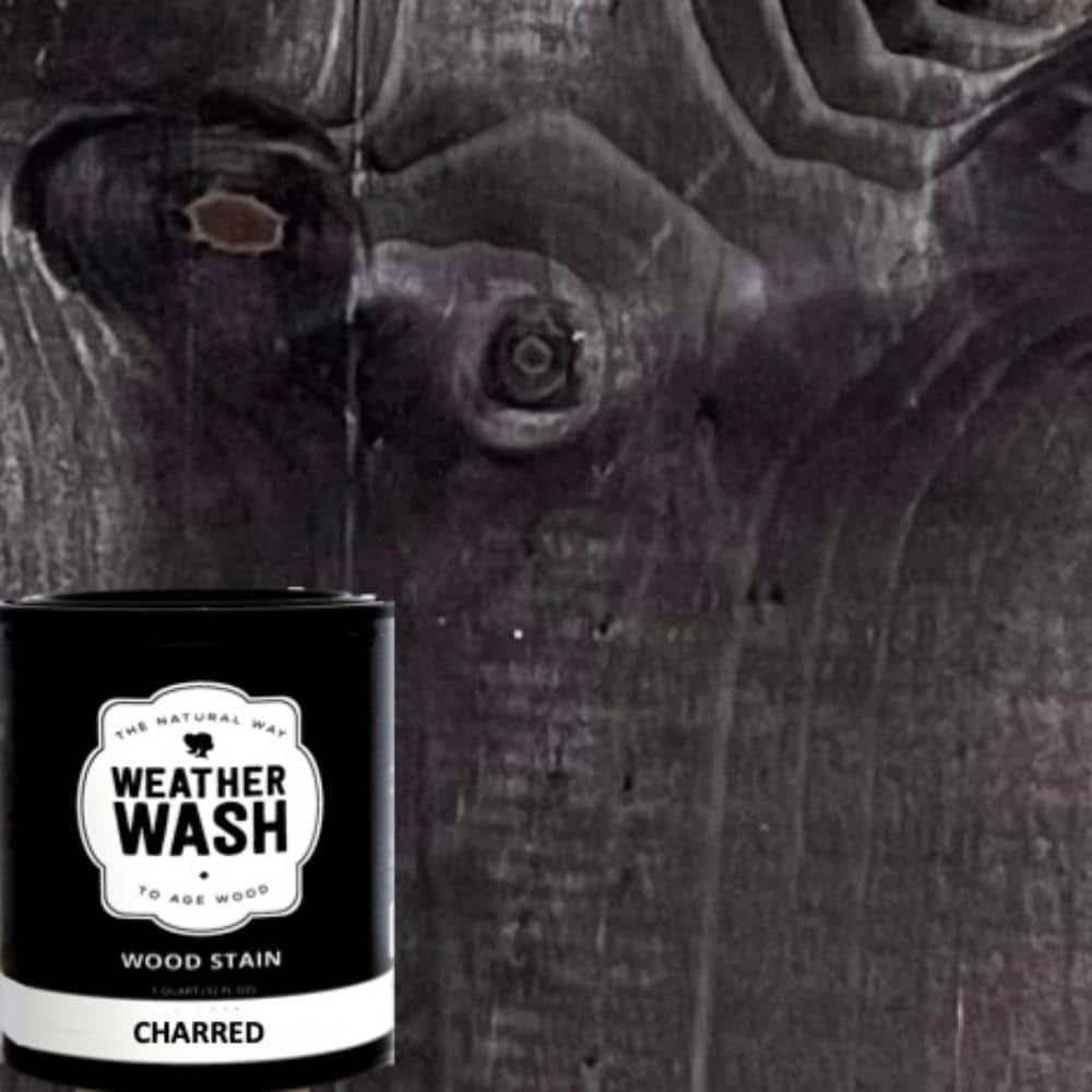 Weather Wash 1 gal. Charred Aging Interior Wood Stain, Black
