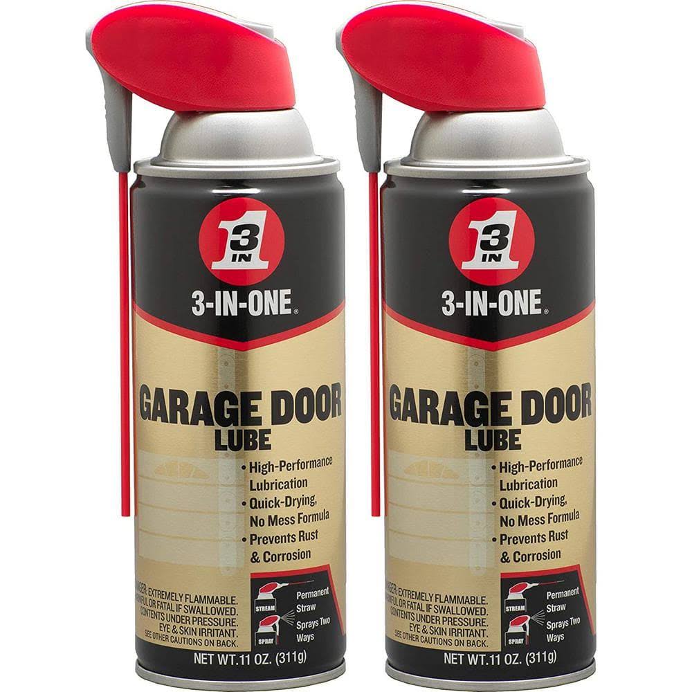 3-in-one 11 oz. Garage Door Lube with Smart Straw Spray (2-Pack)