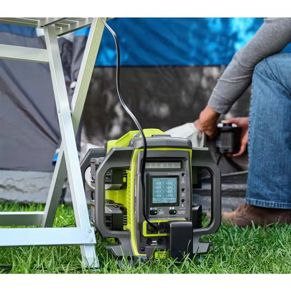 Ryobi One+ 1800-Watt Power Station Battery Inverter Push Button Battery Generator/8-Port Charger (Tool-Only)