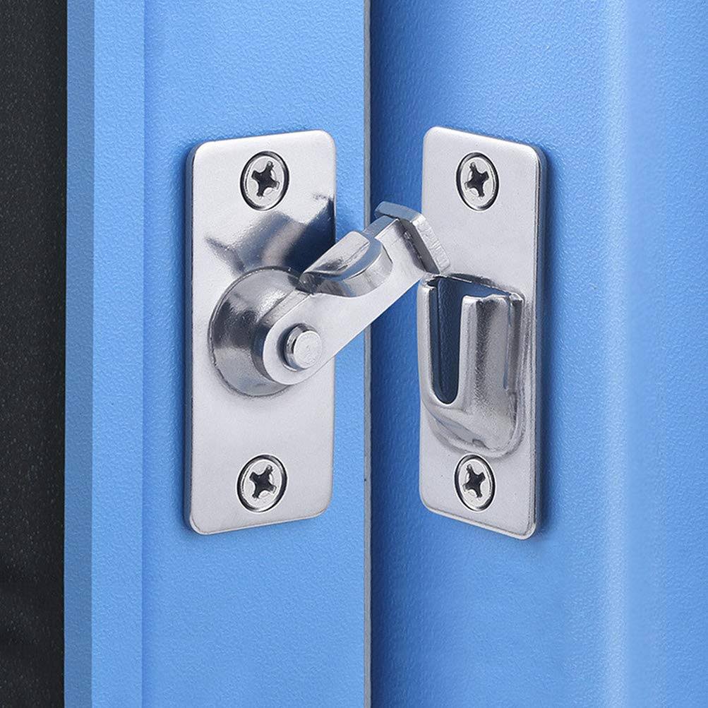 dingchi Door Hasp Latch 90 Degree, Stainless Steel Safety Angle Locking Latch for Push/Sliding/Barn Door, Satin Nickel