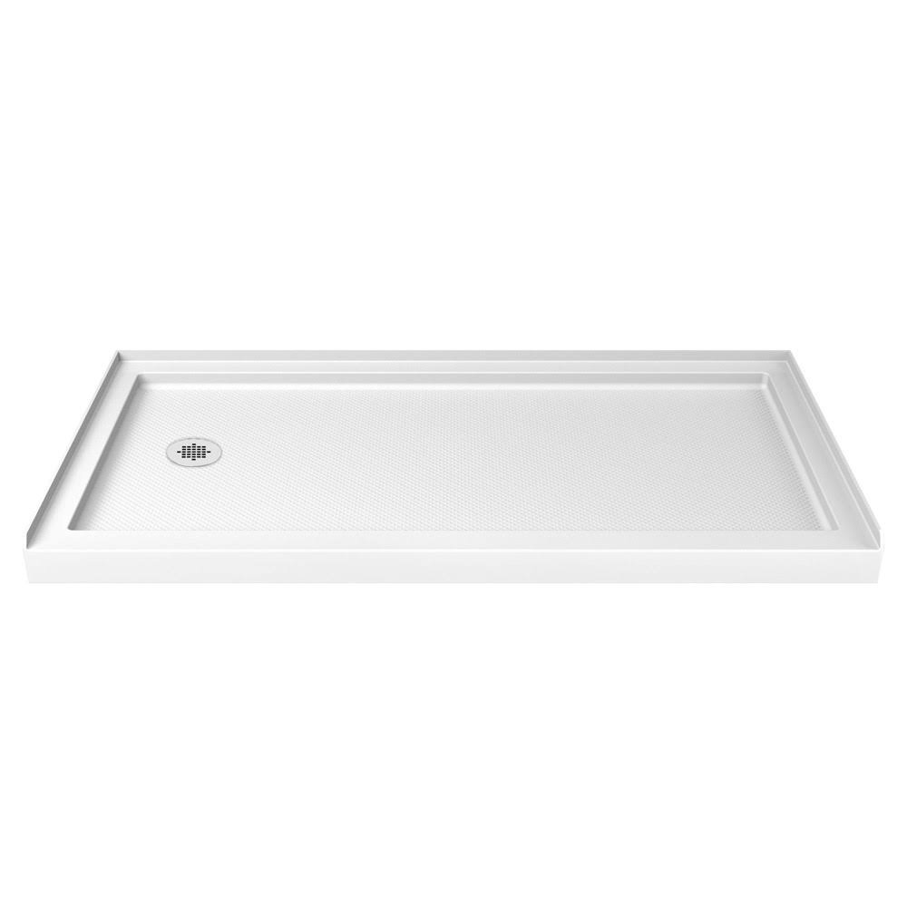 DreamLine Slimline 30 in. x 60 in. Single Threshold Shower Base, Left Hand Drain, DLT-1130601