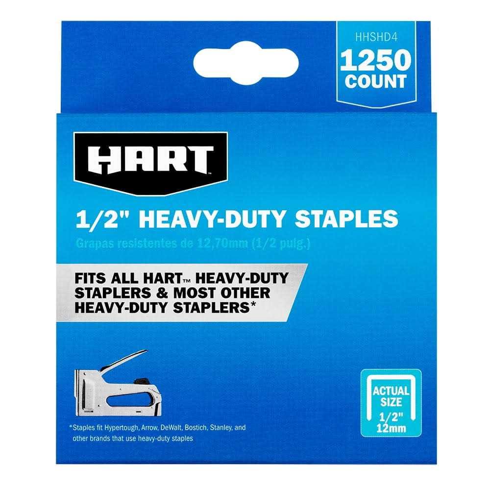 Hart Heavy Duty Staples- 0.5 in