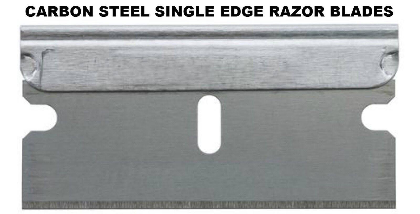 Single Edged High-Carbon Alloy Steel Razor Blades for Utility Knife, Pack of 10