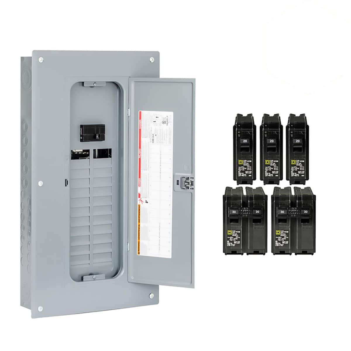 Square D Main Breaker Load Center 100 Amp 24-Space 48-Circuit Indoor Value Pack