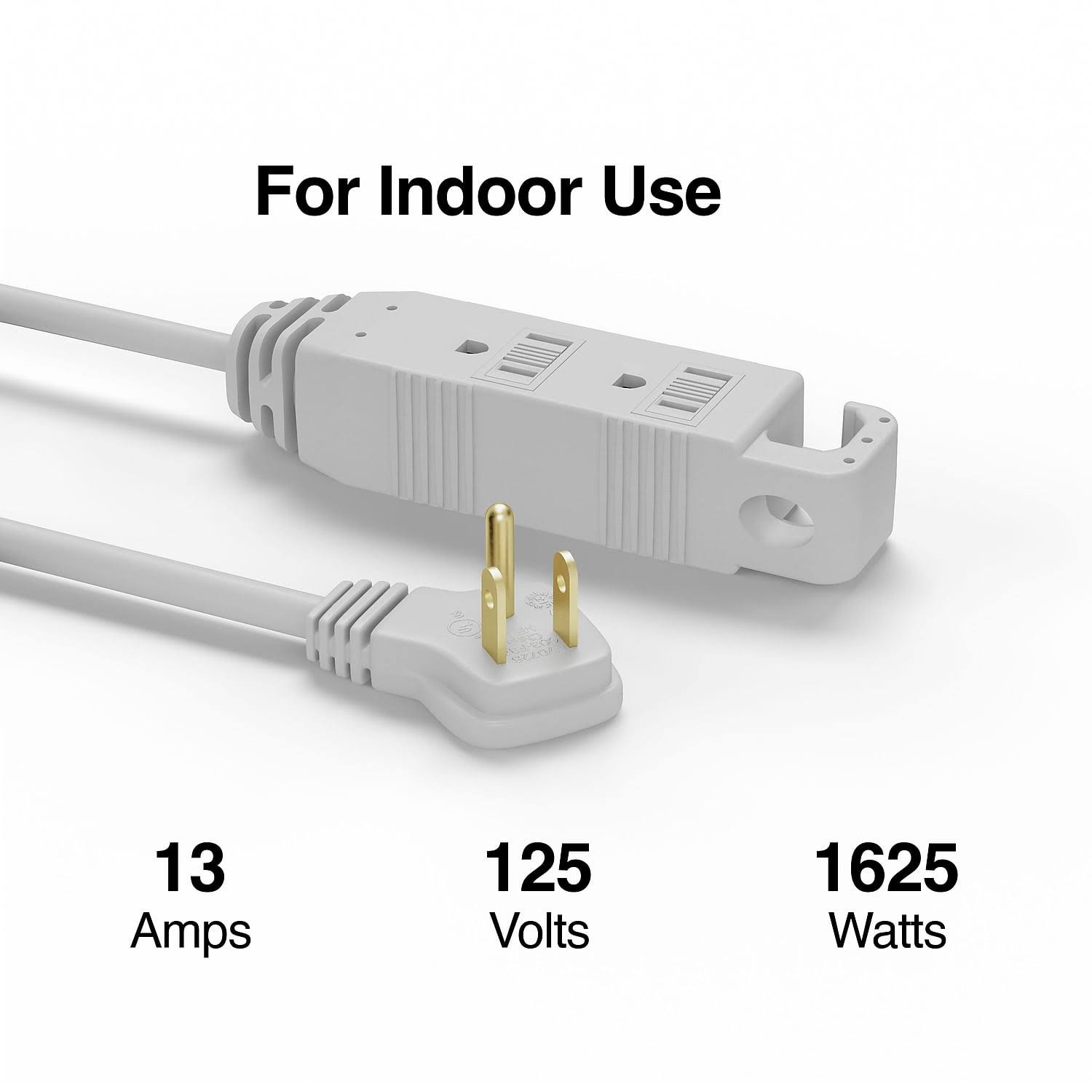 Staples 25' 3-Outlet Extension Cord, Gray (22129)