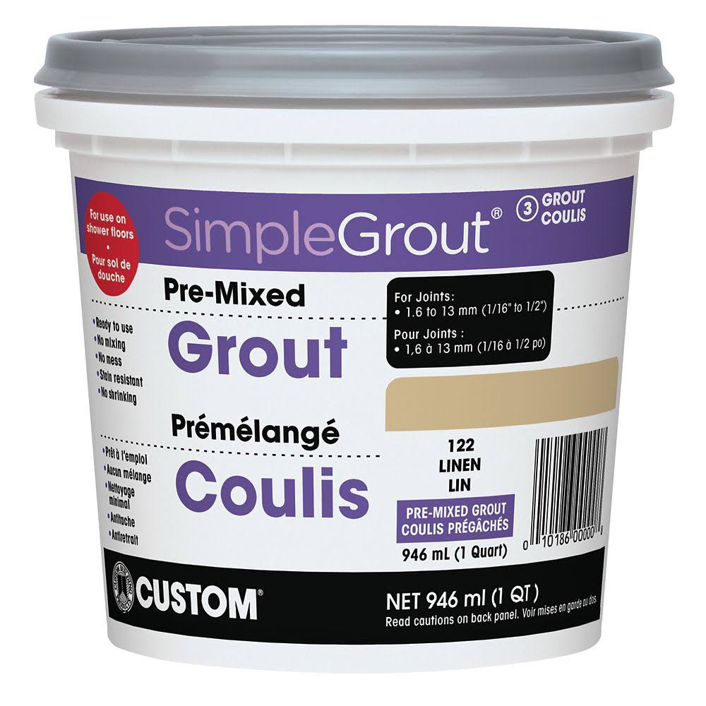 Premixed Sanded Grout- #122 Linen, 946 ml