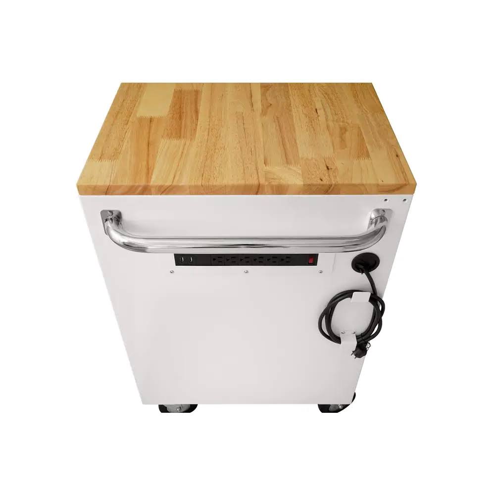 Husky 52 in. 9-Drawer Mobile Workbench in Gloss White