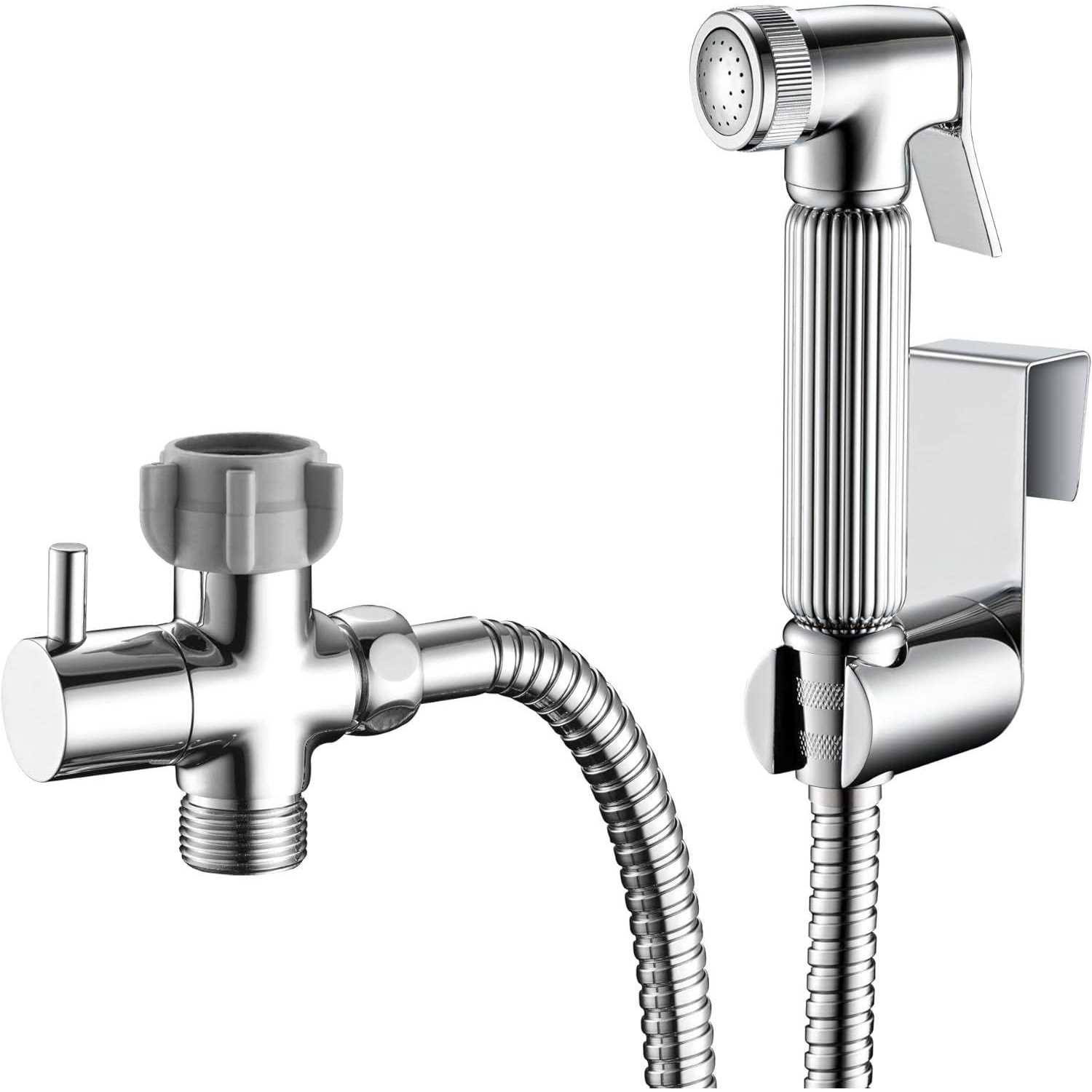 Hammerhead Showers All Metal Handheld Bidet Sprayer for Toilet Universal Leak BIDET-CH