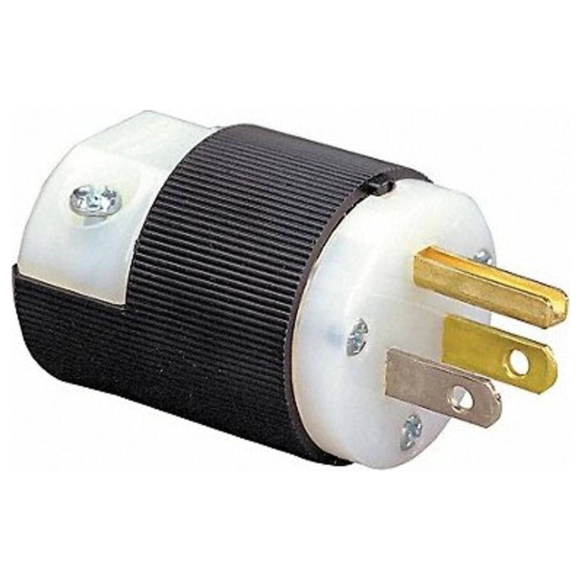 3 Wire Industrial Straight Blade Plug 125VAC 15A HBL5266C