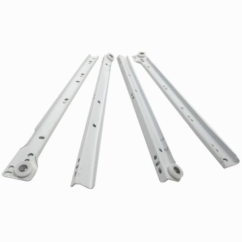 Laurey Hardware 14 inch Bottom Mount Euro Drawer Slide, White 10514