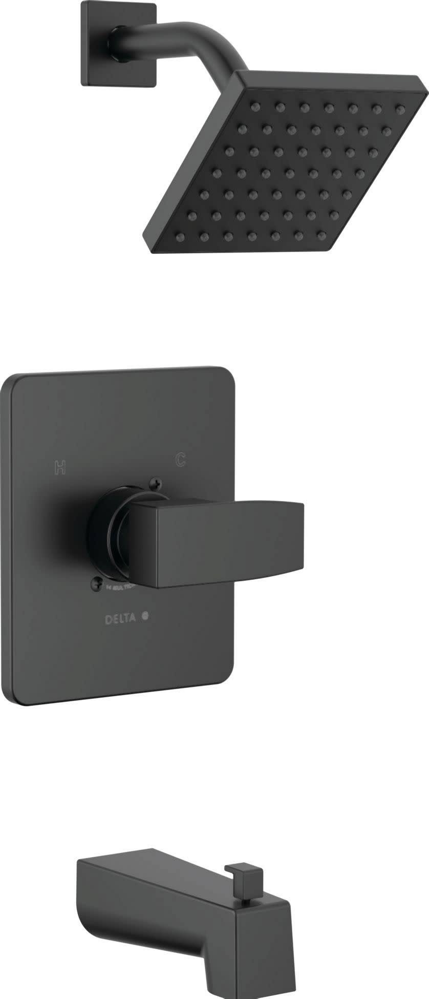 Delta Modern T14467-BL-PP Monitor 14 Series Tub & Shower Trim- Matte Black