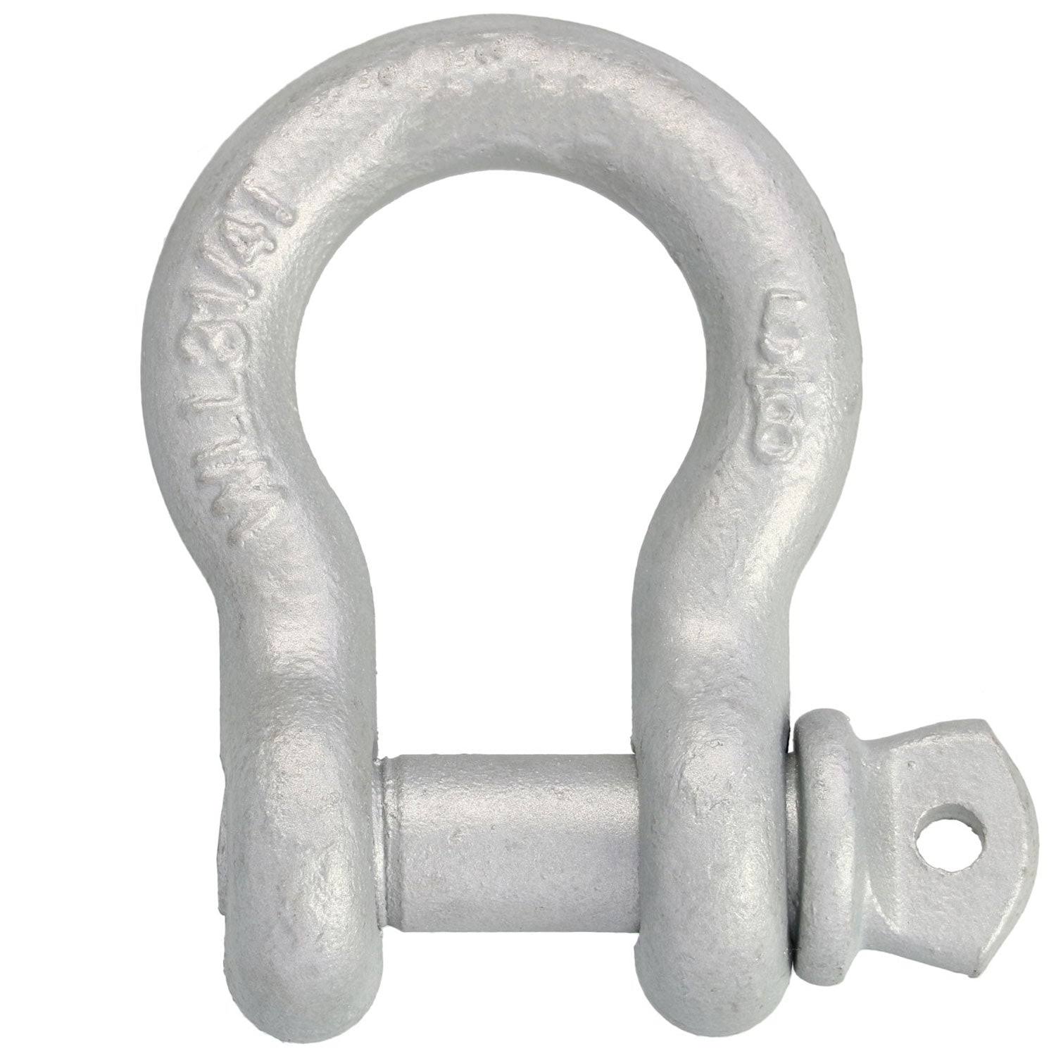 5/8 inch, 3.25 Ton, Galvanized Screw Pin Anchor Shackle, Silver 3713