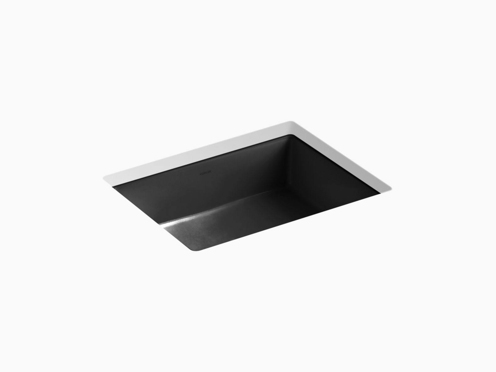 Kohler K-2882-7 Verticyl Rectangle Undermount Bathroom Sink- Black