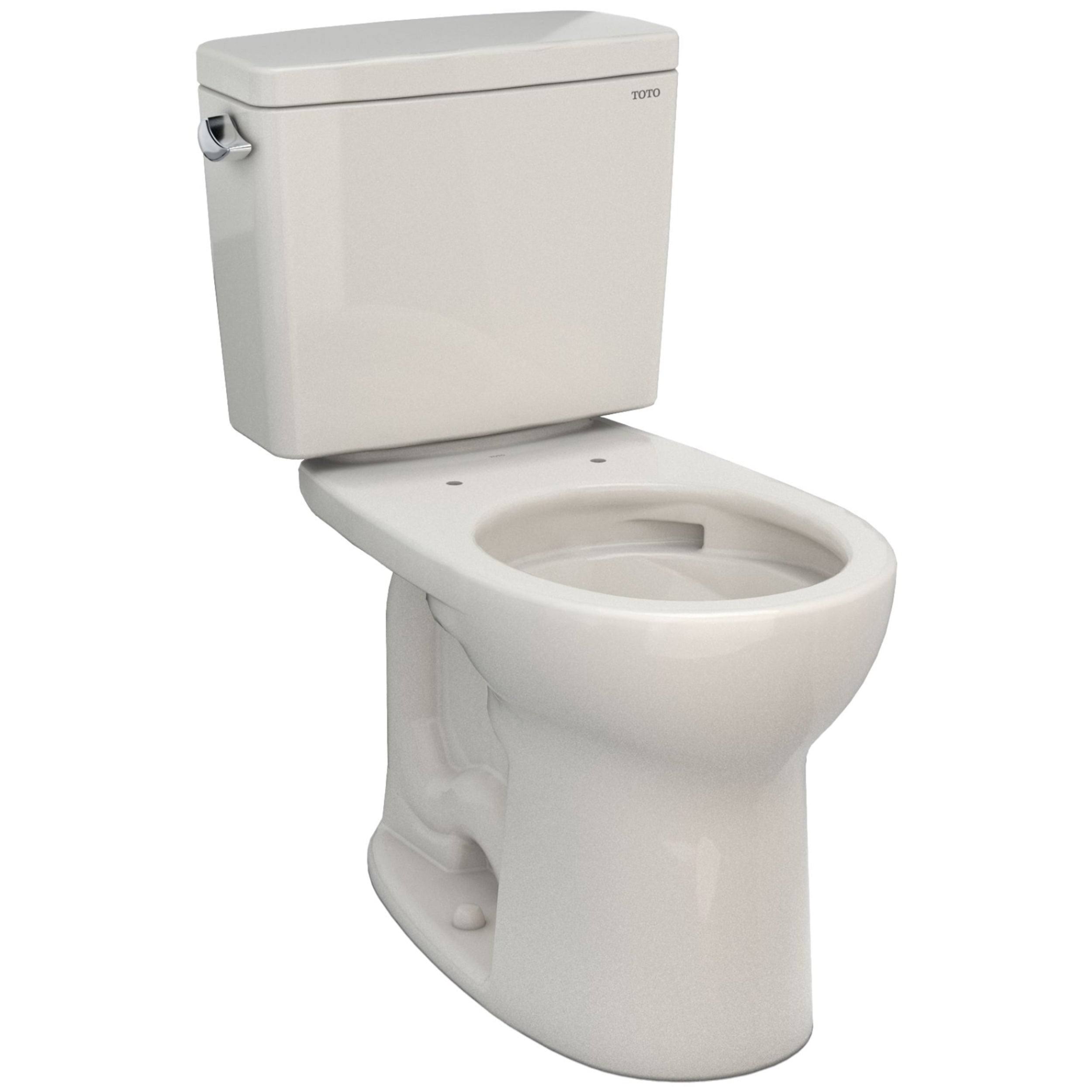 Toto CST775CSFG#12 Drake Two-Piece Round 1.6 GPF Universal Height Tornado Flush Toilet with CeFiONtect , Sedona Beige