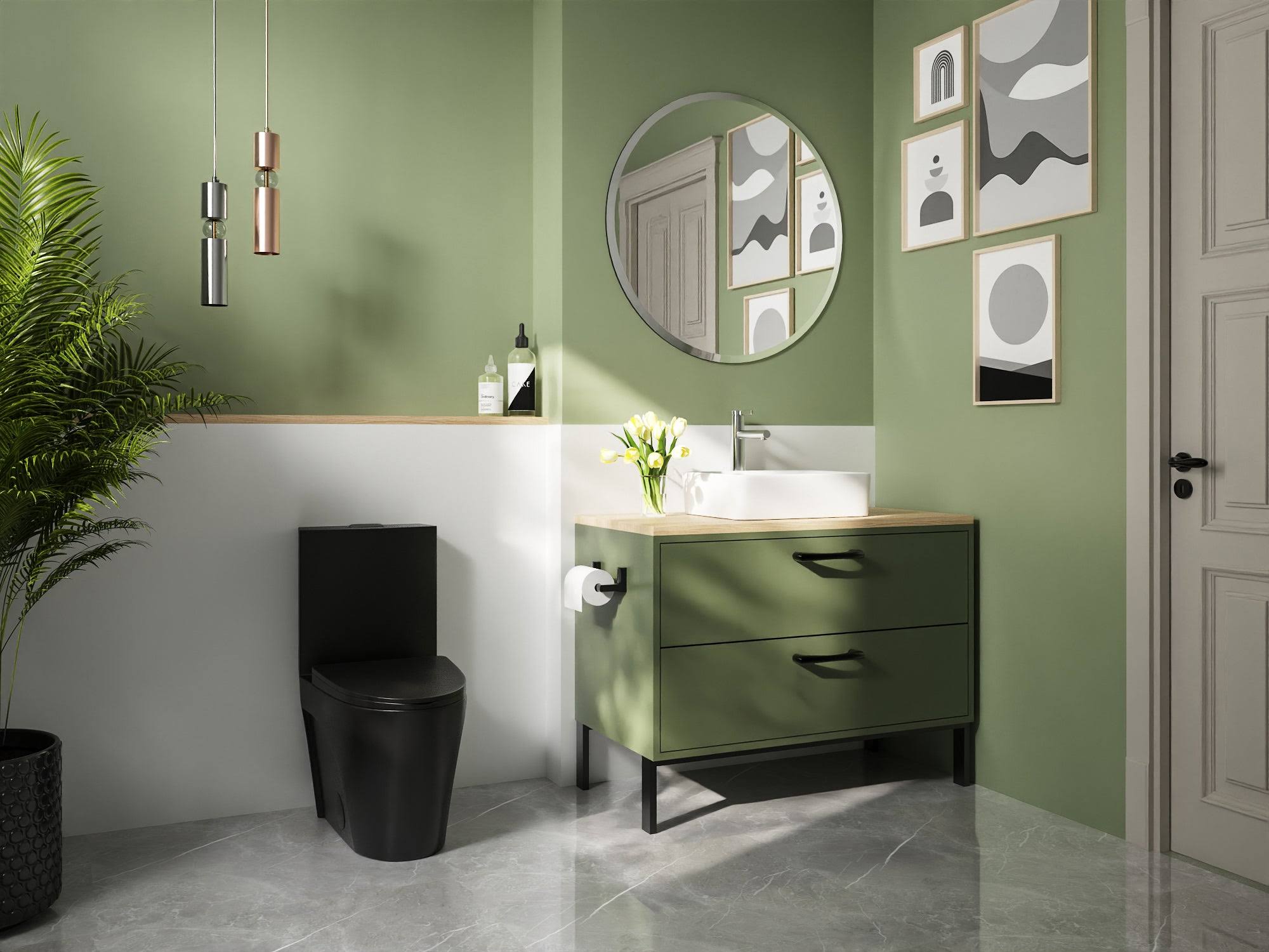 DeerValley DV-1F0027 Ace 1.6 GPF Dual-Flush Elongated One-Piece Toilet (Seat Included)