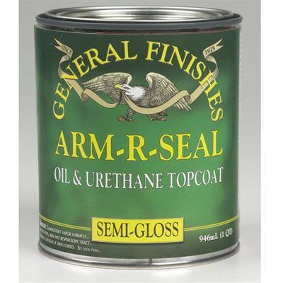 General Finishes Arm-R-Seal Oil & Urethane Top Coat, Semi Gloss- 1 qt bucket