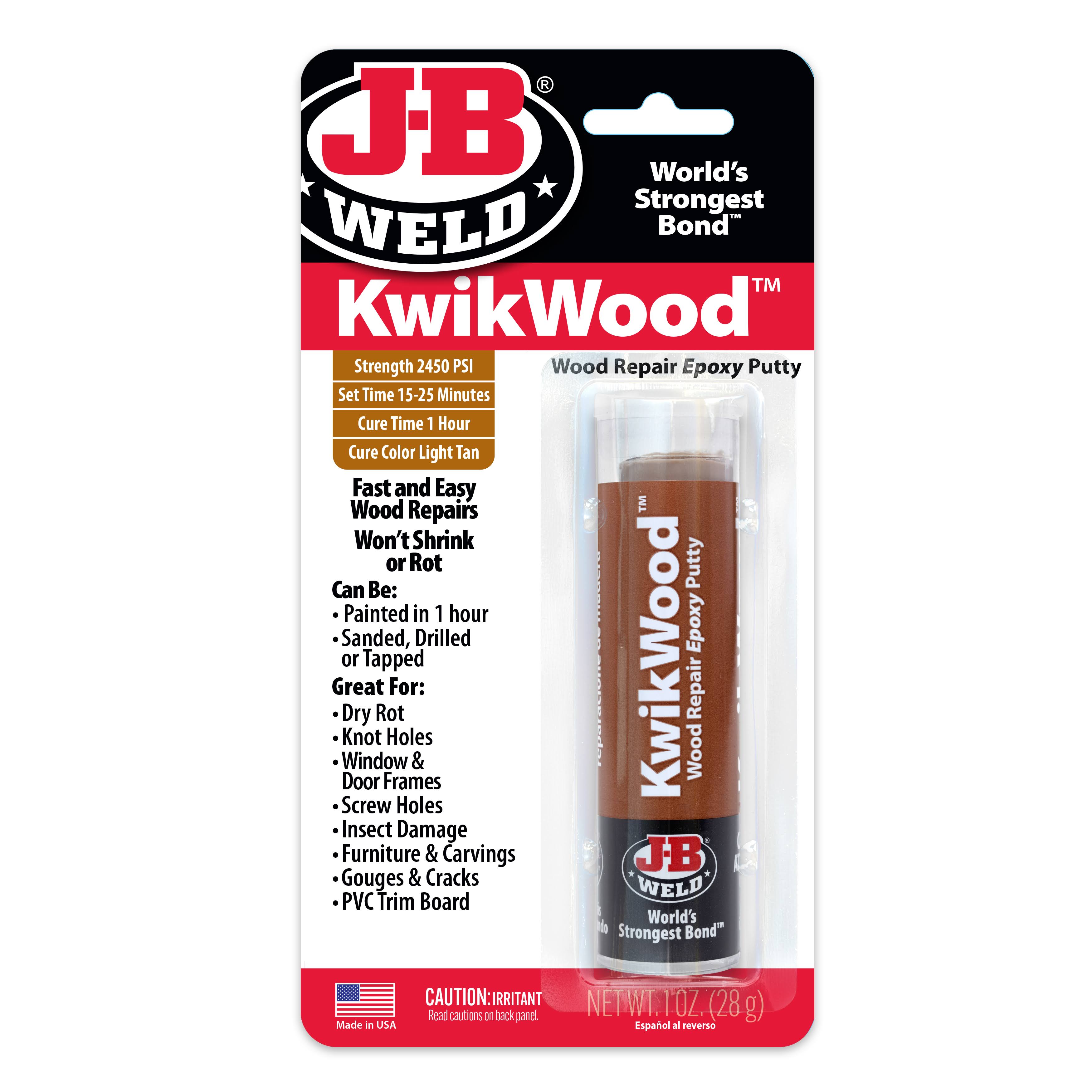 J-B Weld KwikWood Epoxy Putty Stick- 1 oz