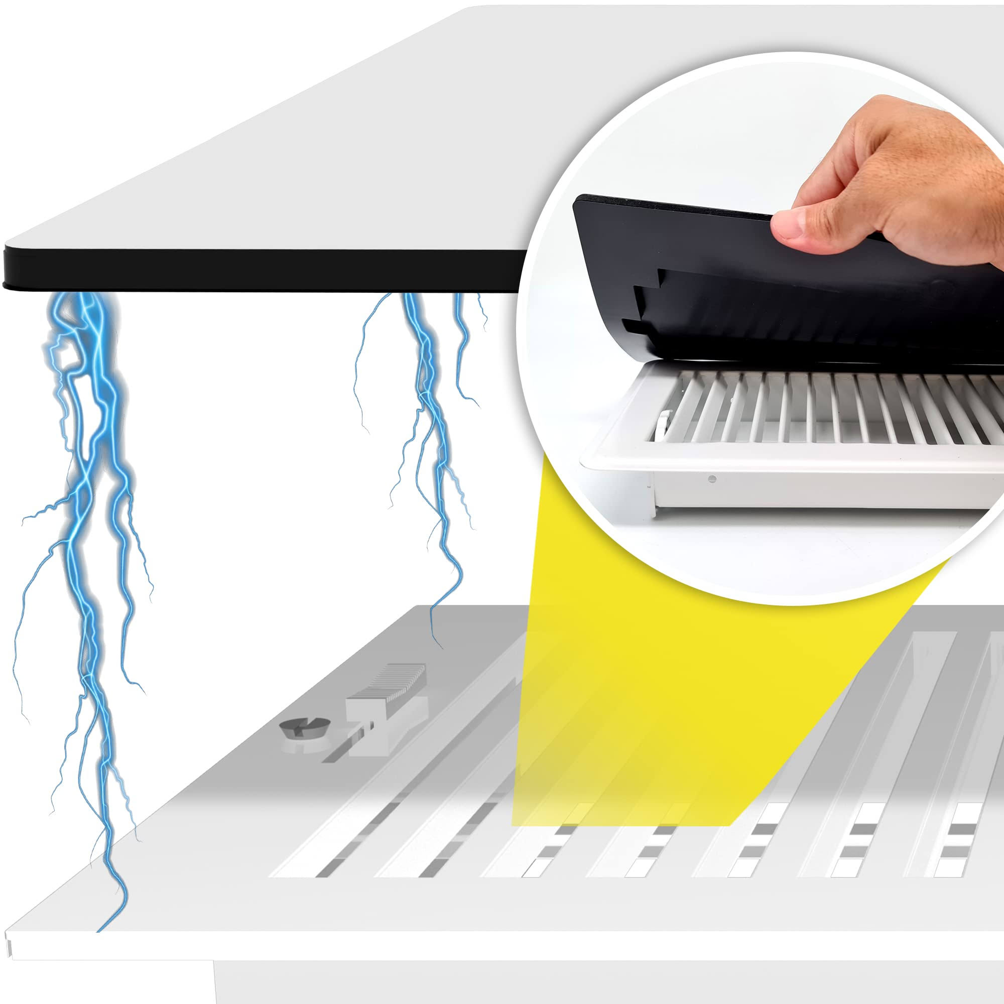 Magnetic Vent Covers (3-pack)- for Registers of Width 7.25