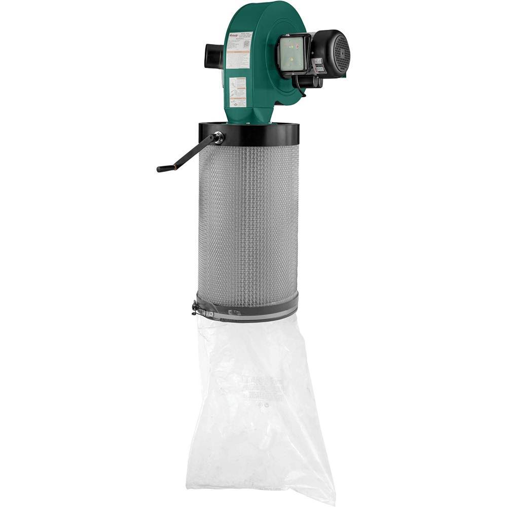 Grizzly 1-1/2 HP Wall-Mount Dust Collector with Canister Filter. G0944