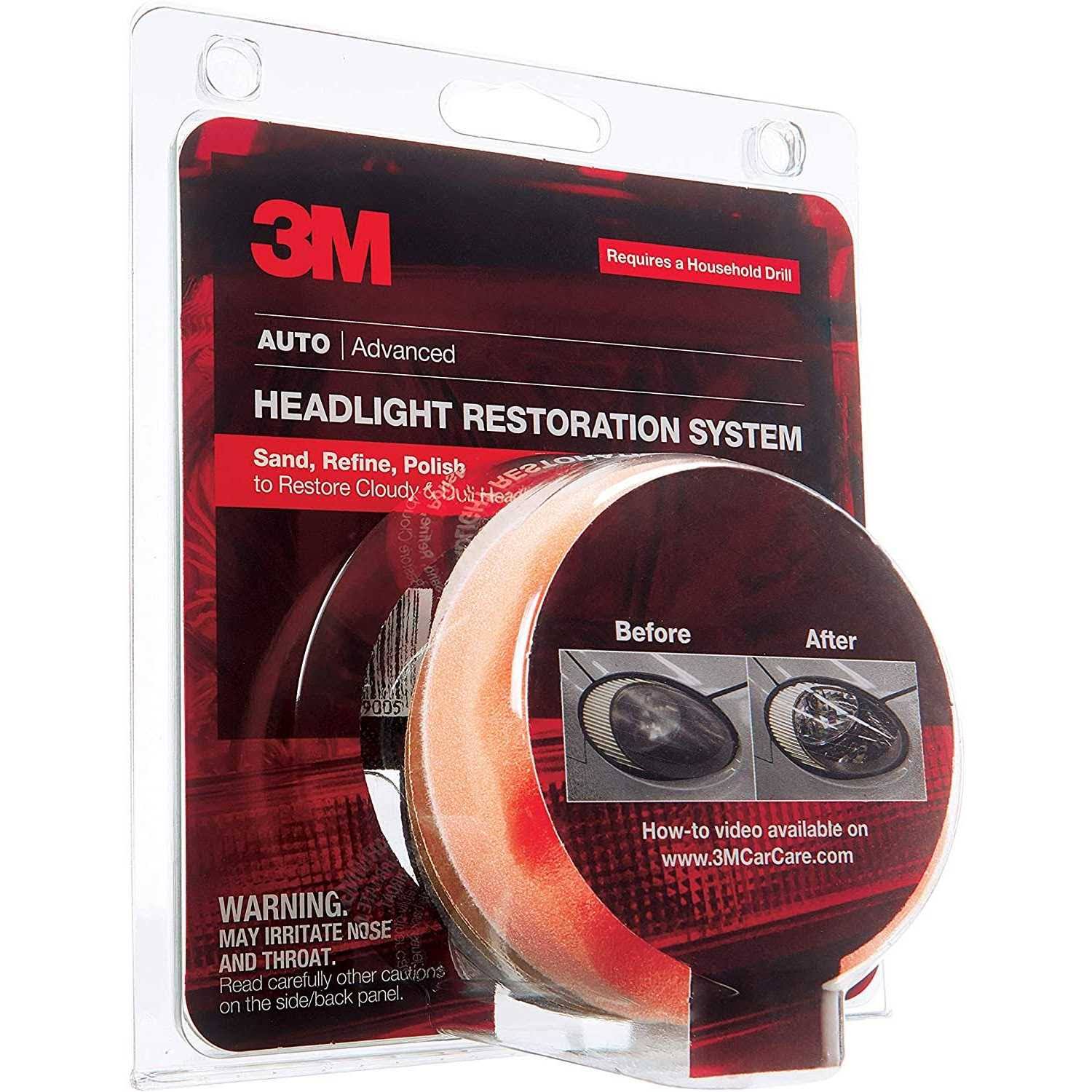 3M 39008 Headlight Lens Restoration System- Case of 4, Black