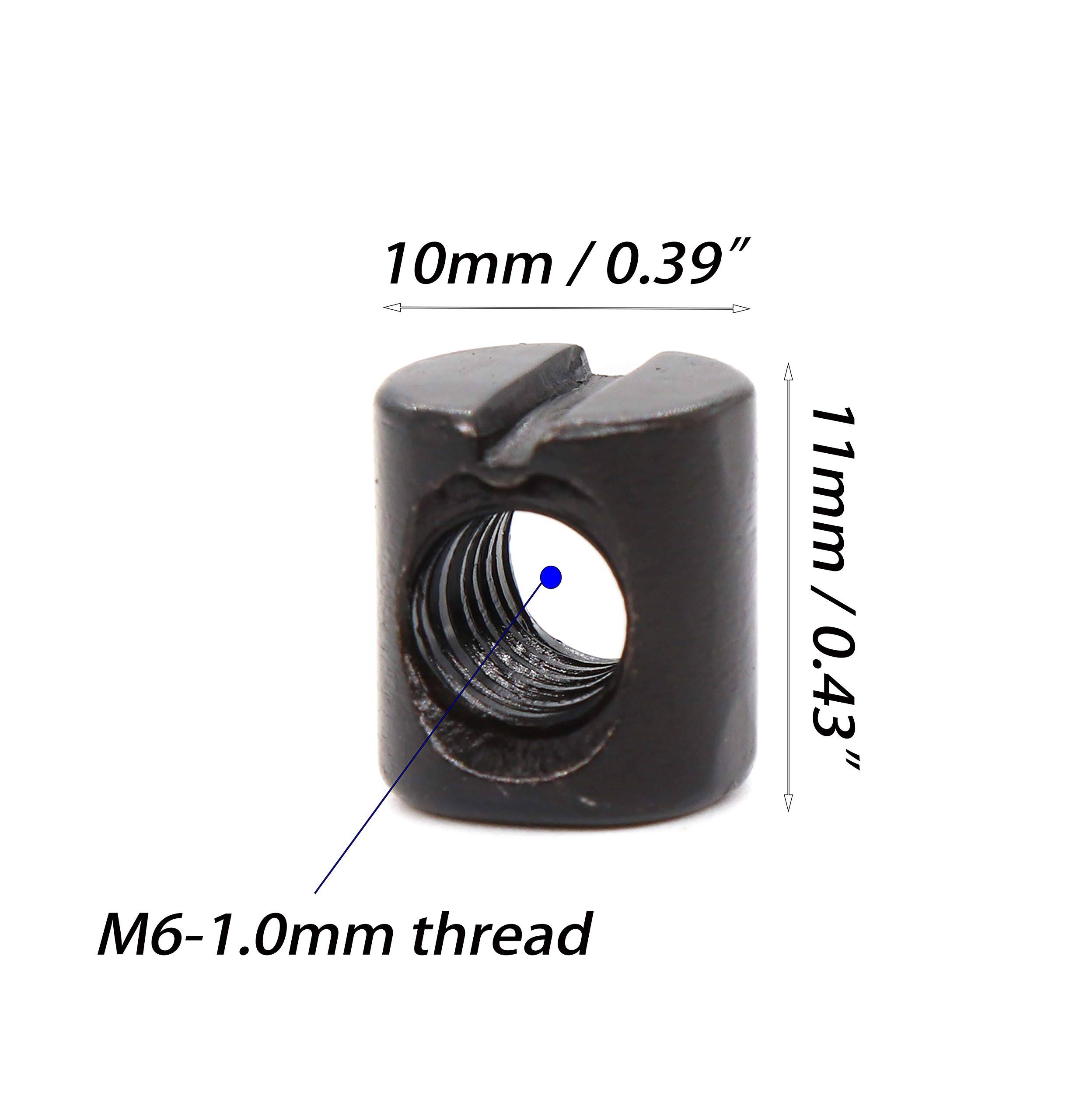 Baby Bed Crib Screws Hardware Replacement Kit, binifiMux 100pcs M6x15mm25mm35mm45mm55mm65mm75mm Black Hex Drive Socket Cap Screws Barrel Nuts