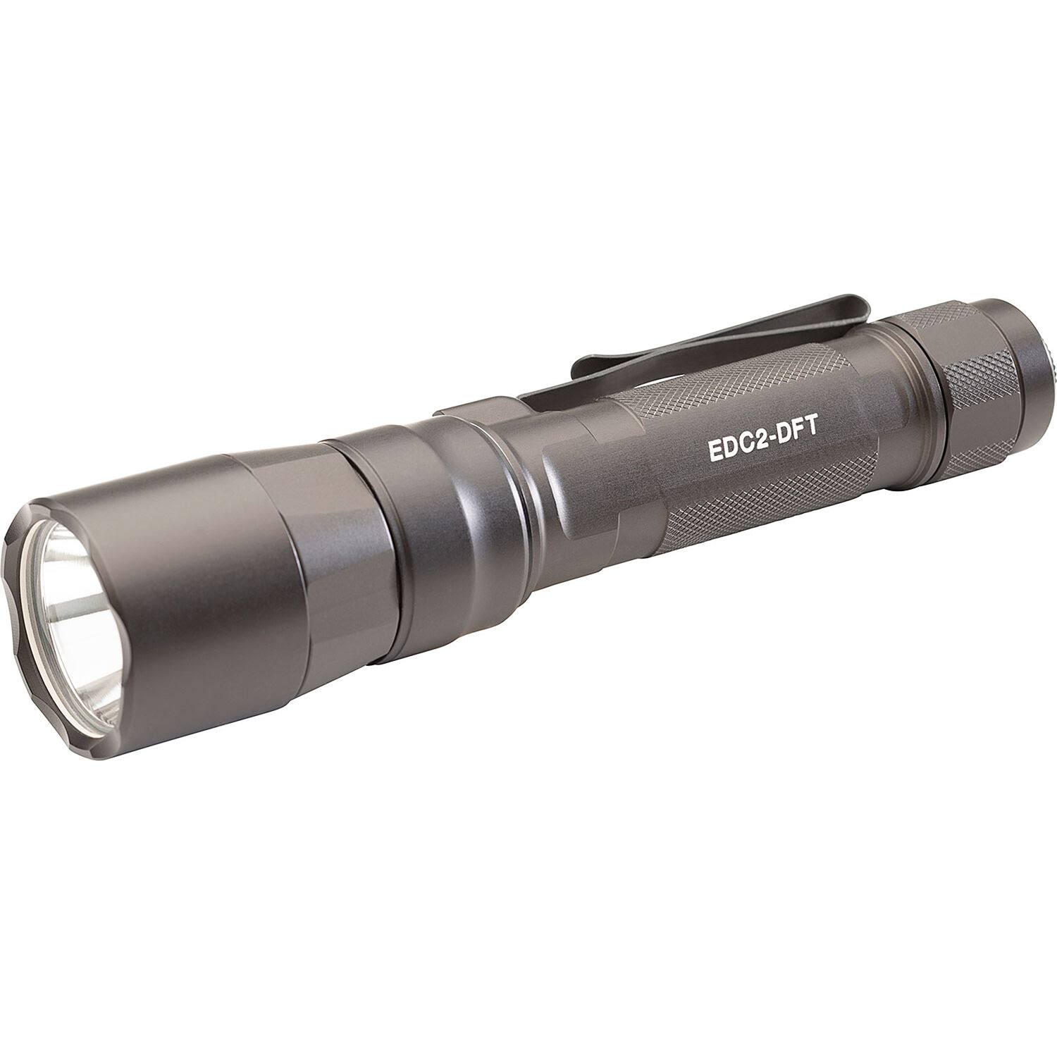 Surefire EDC2-DFT High-Candela Dual Fuel LED Flashlight | 700 Lumens | Includes 1 x 18650 | Gray