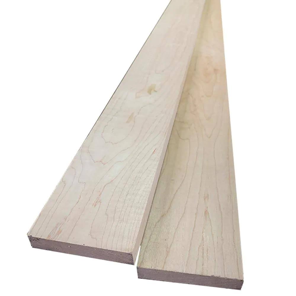 Swaner Hardwood 1 in. x 4 in. x 8 ft. Maple S4S Board (2-Pack)
