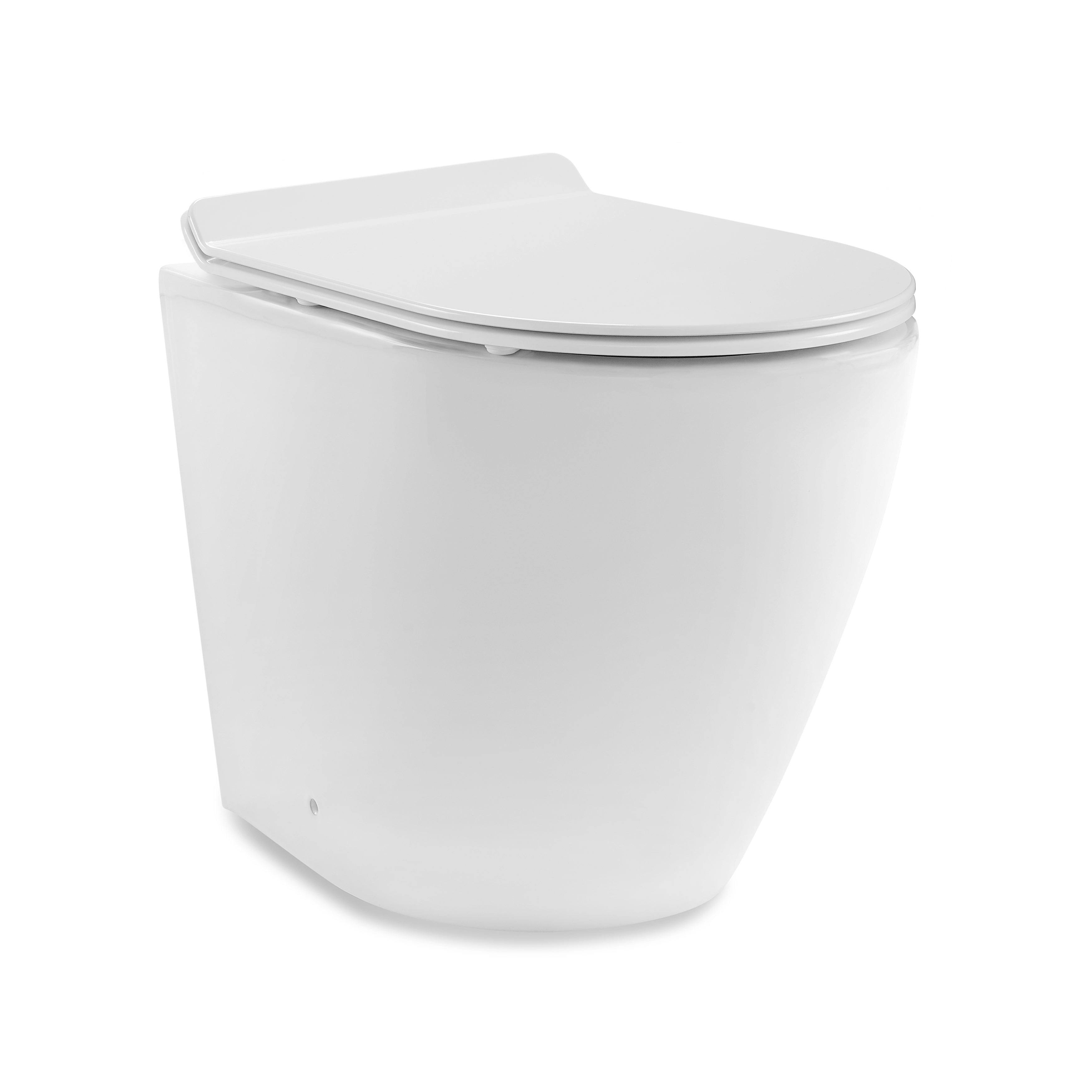 Swiss Madison SM-WT514 St. Tropez Back-to-Wall Elongated Toilet Bowl White Fixture Toilet Bowl Only