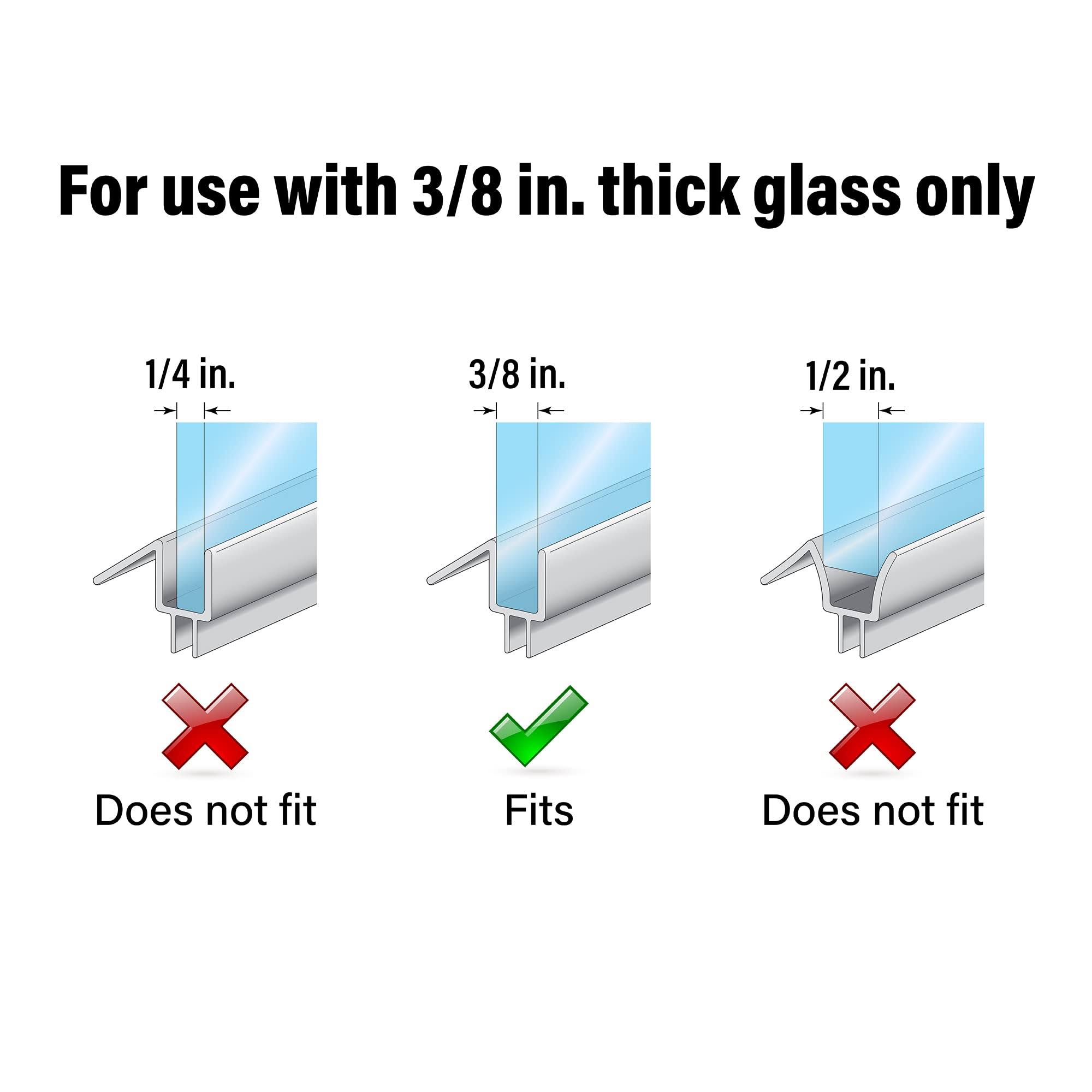 Prime-Line M 6258 Frameless Shower Door Bottom Seal