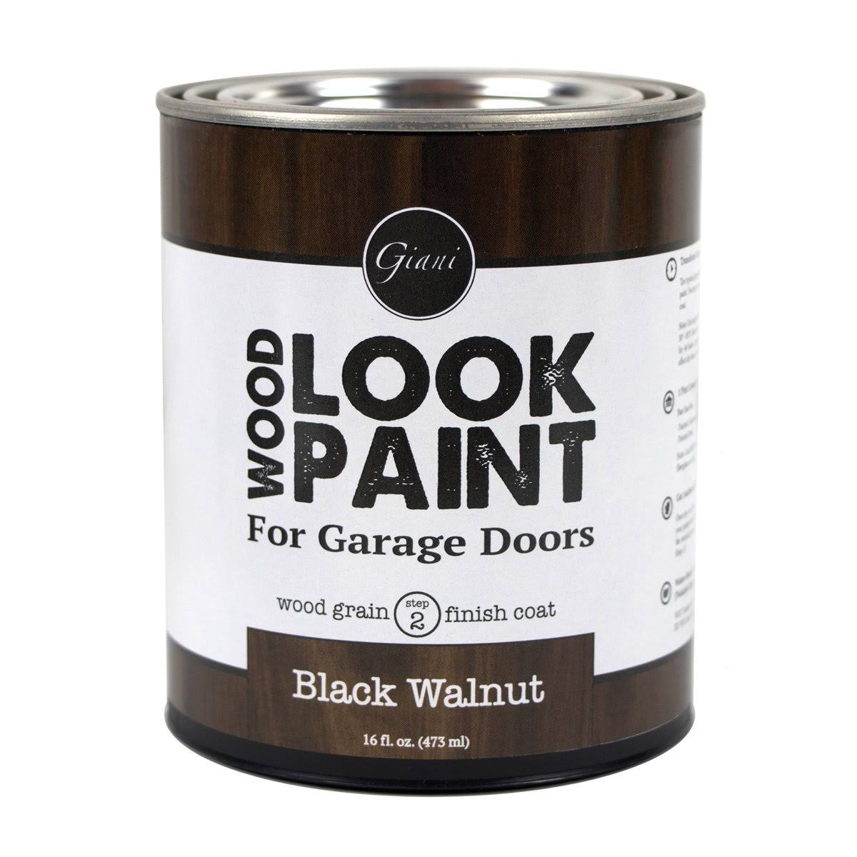 Giani Wood Look Paint for Garage Doors- Step 2 Wood Grain Finish Coat Pint (Black Walnut)