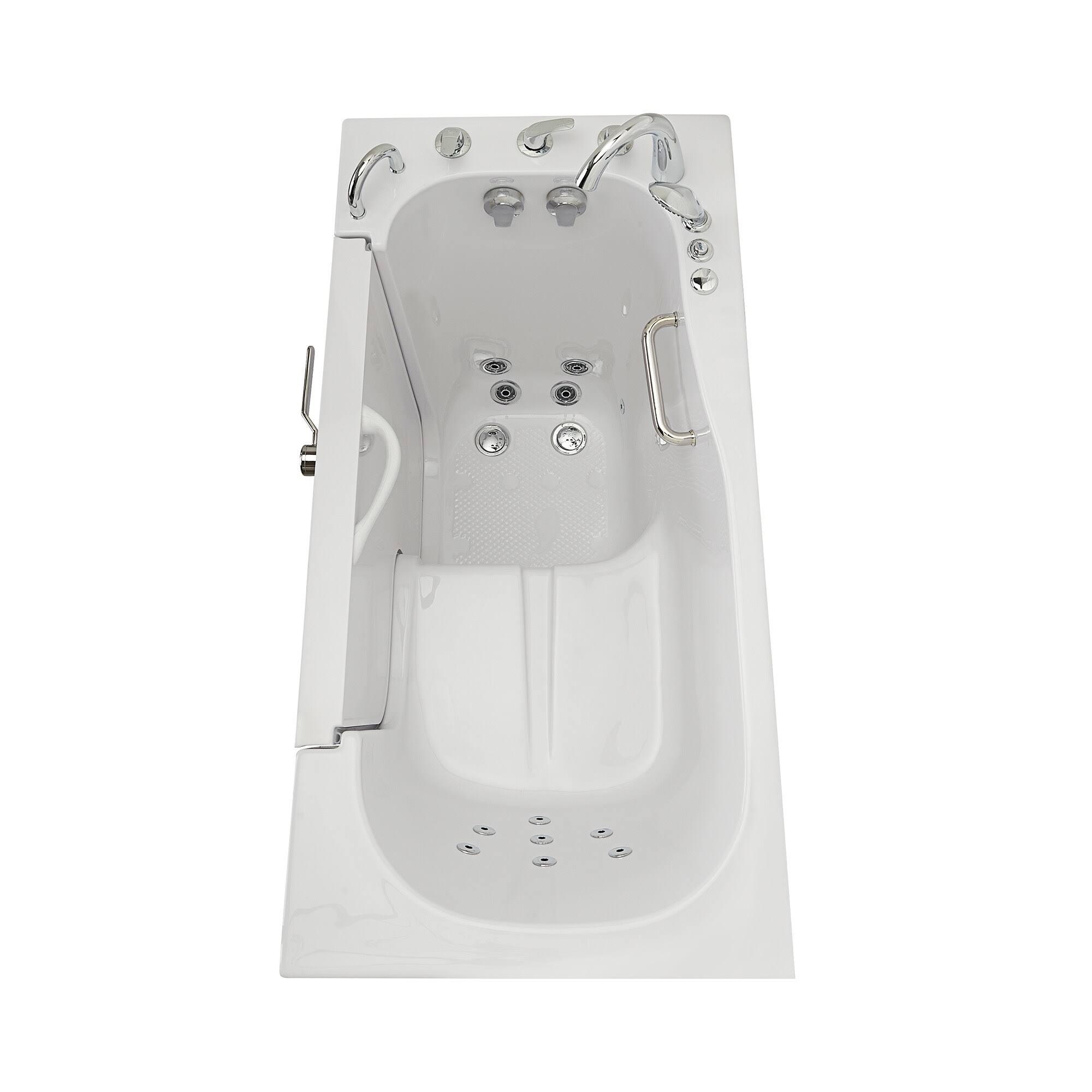 Transfer60 Outward Swing Door Wheelchair Accessible Acrylic Walk-In Bathtub (76cm x 152cm) by Ella's Bubbles