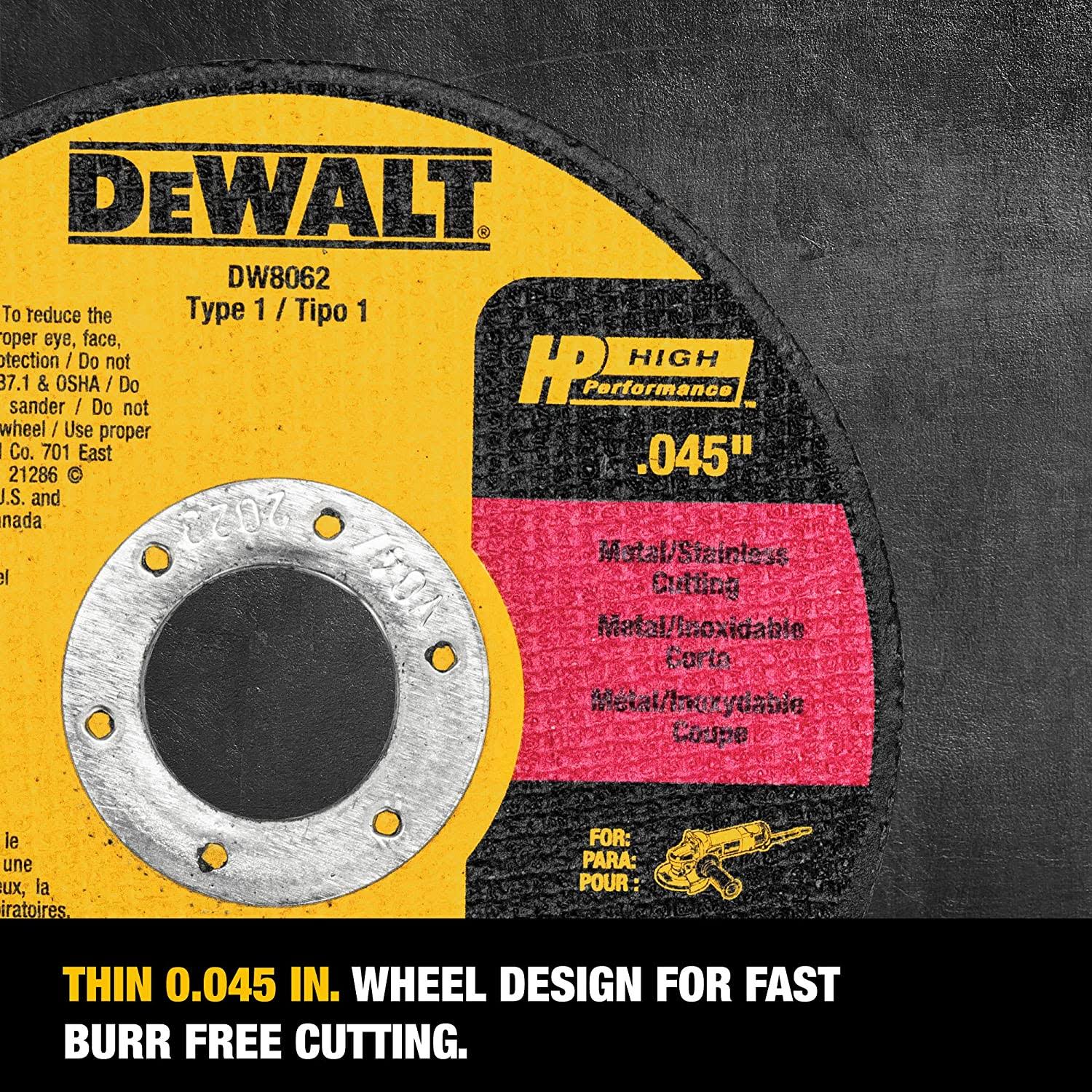 DeWalt- DW8062B5- Cutting Wheel- 4-1/2-Inch- 5-Pack