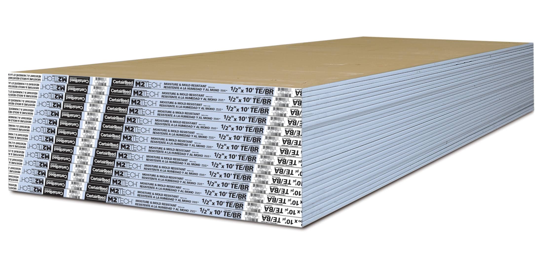 CertainTeed 1/2-in x 4-ft x 10-ft M2Tech Mold Resistant Moisture Resistant Regular Drywall Panel | 640353