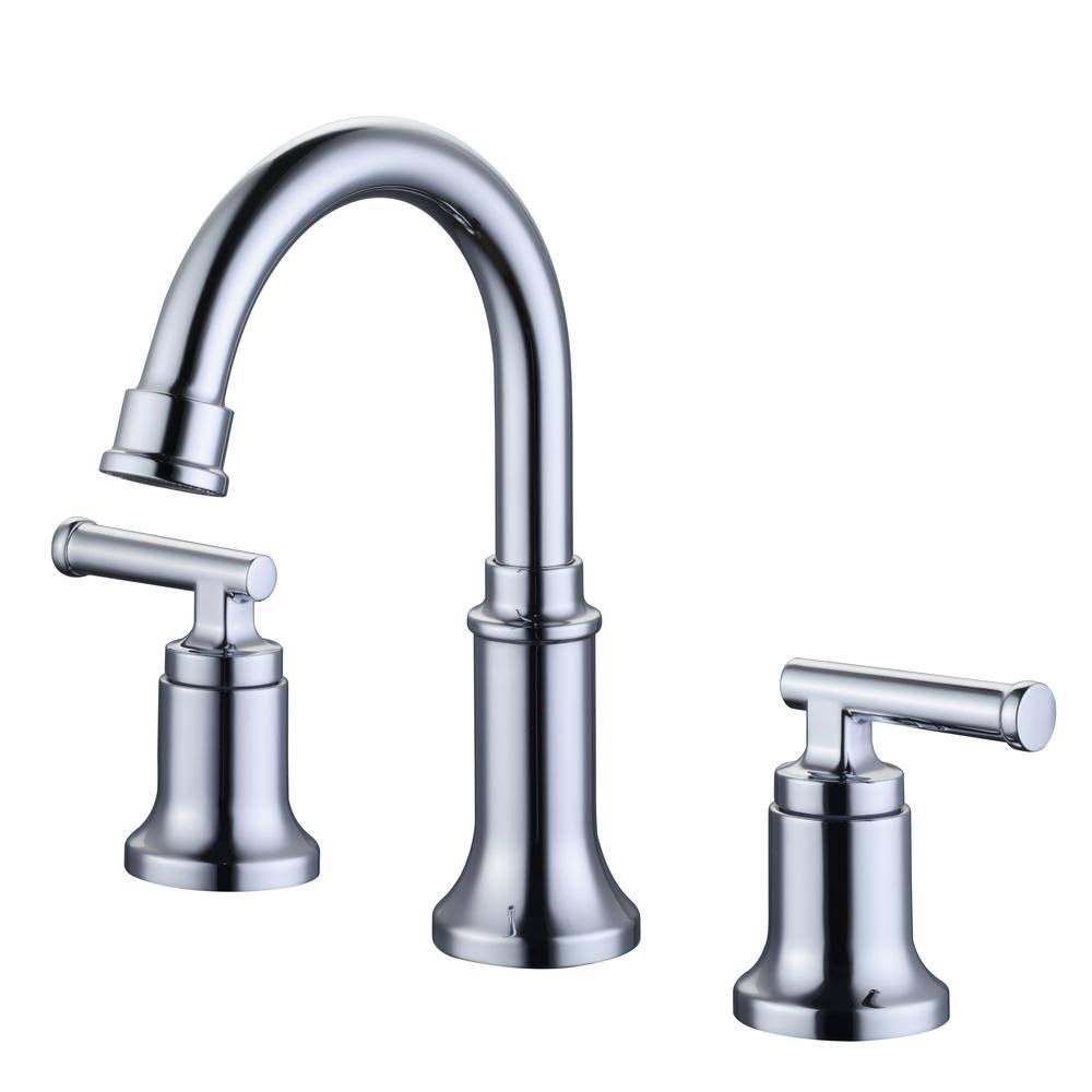 Glacier Bay 1005 203 013 Oswell 4 in. Centerset Double Handle High-Arc Bathroom Faucet in Chrome